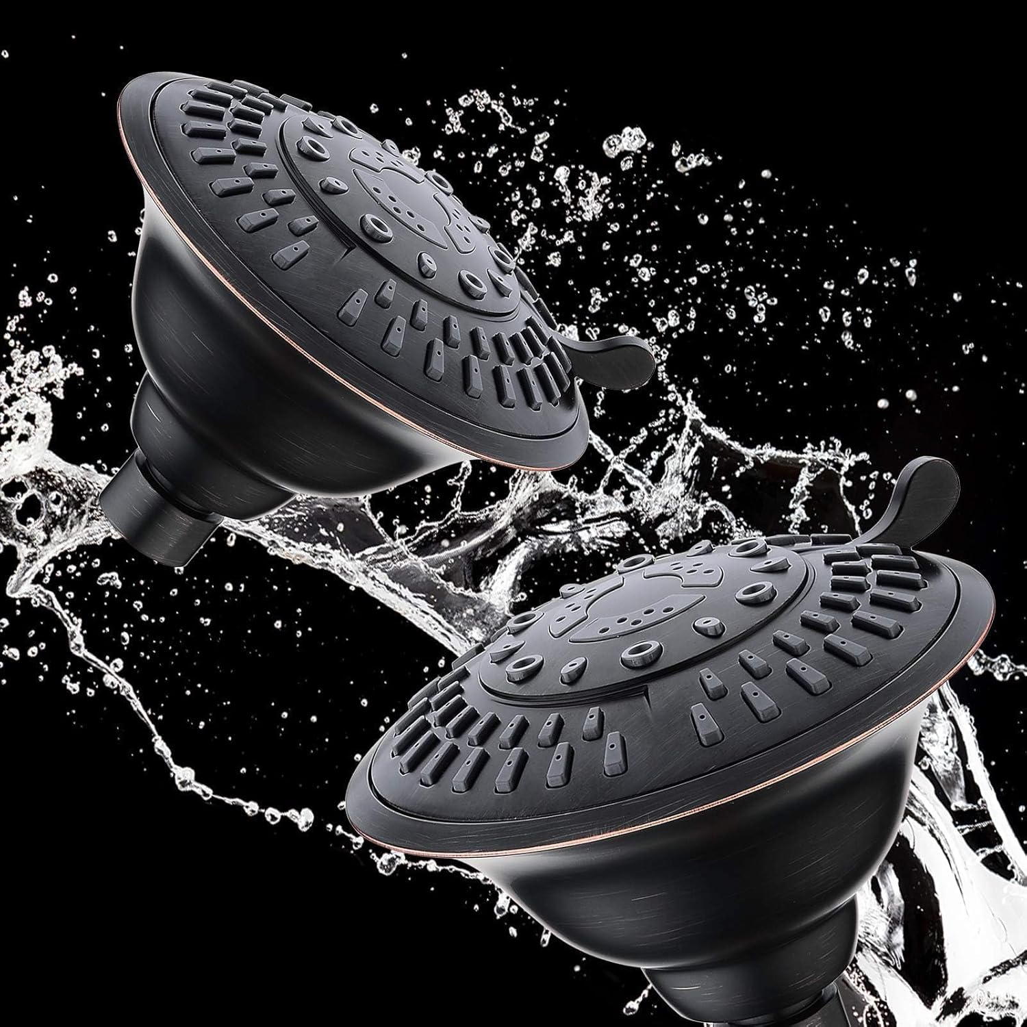 BRIGHT SHOWERS High Pressure Rain Showerhead with 5 Spray Settings