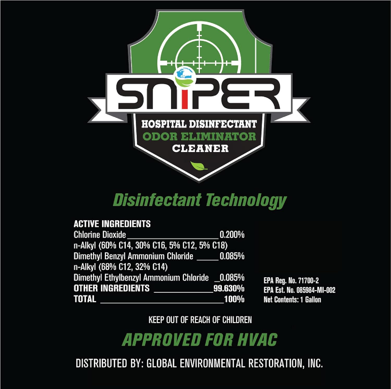 SNiPER 32 Ounce All Purpose Cleaner Deodorizer