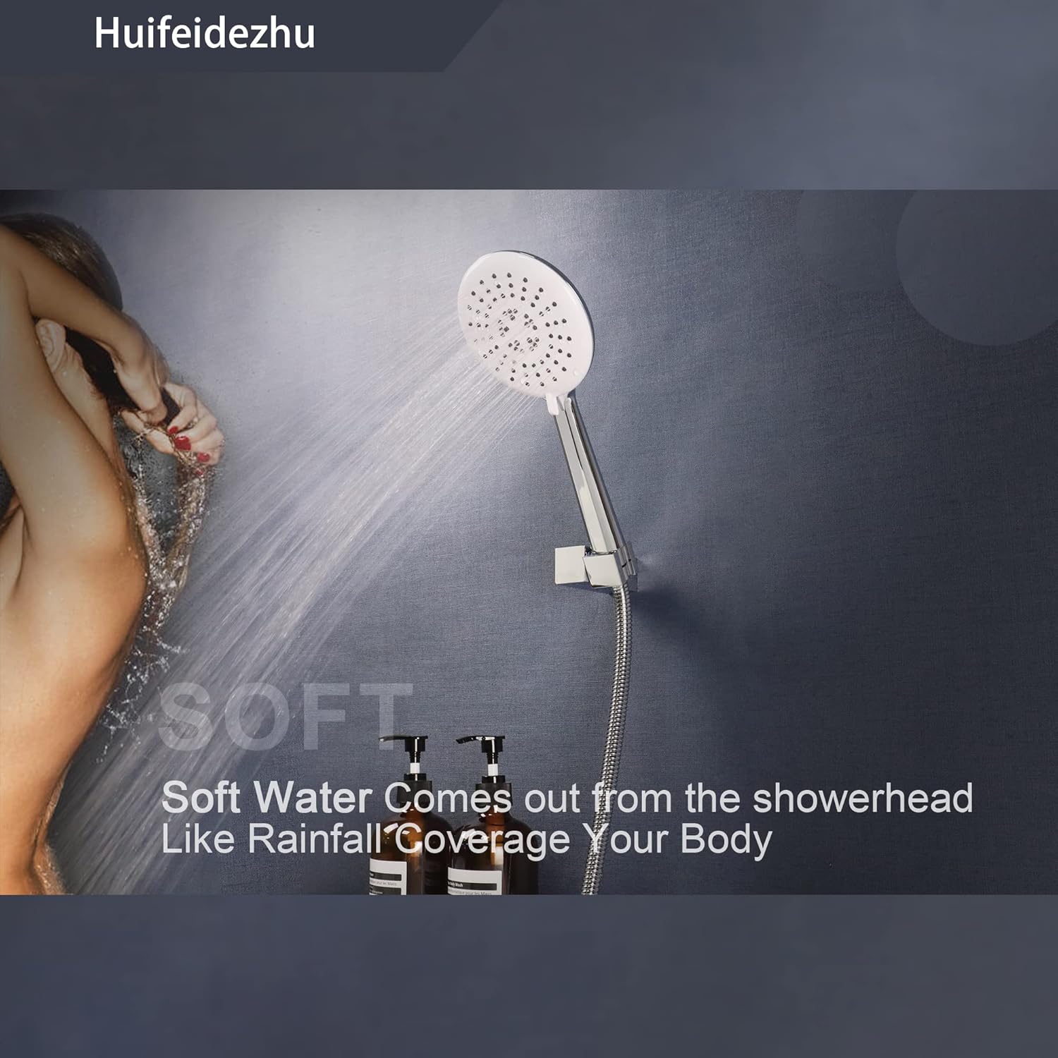 Huifeidezhu 3-in-1 Handheld Shower Head