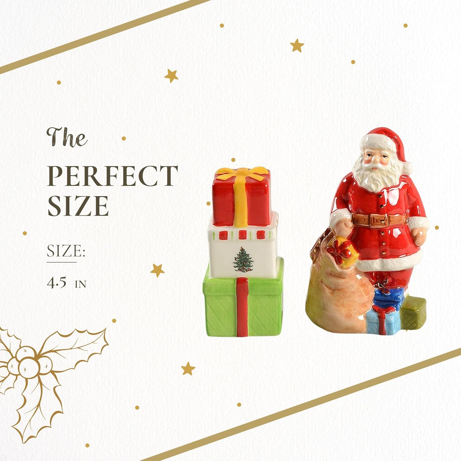 Spode Christmas Tree Salt Pepper Shaker Set 2-Piece