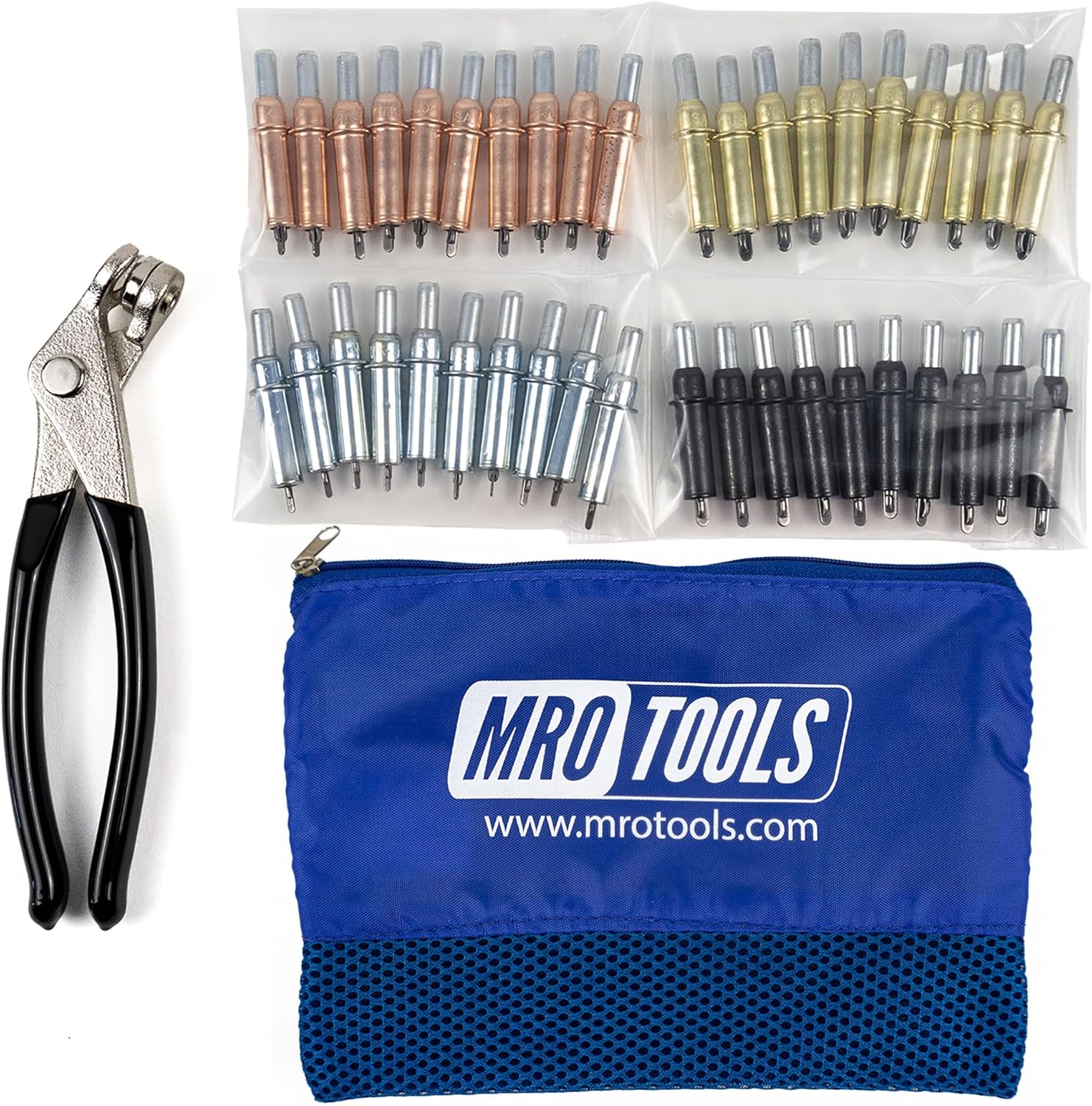 K-Series Beginner Cleco Sheet Metal Fastener Kit with Mesh Carry Bag K5S40