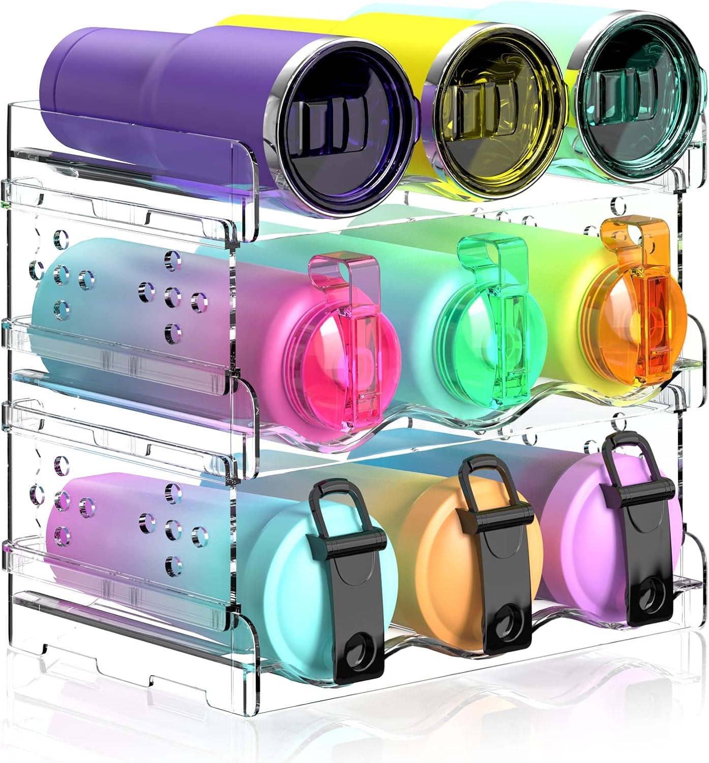 Areforic 3 Pack Stackable Water Bottle Organizer 1