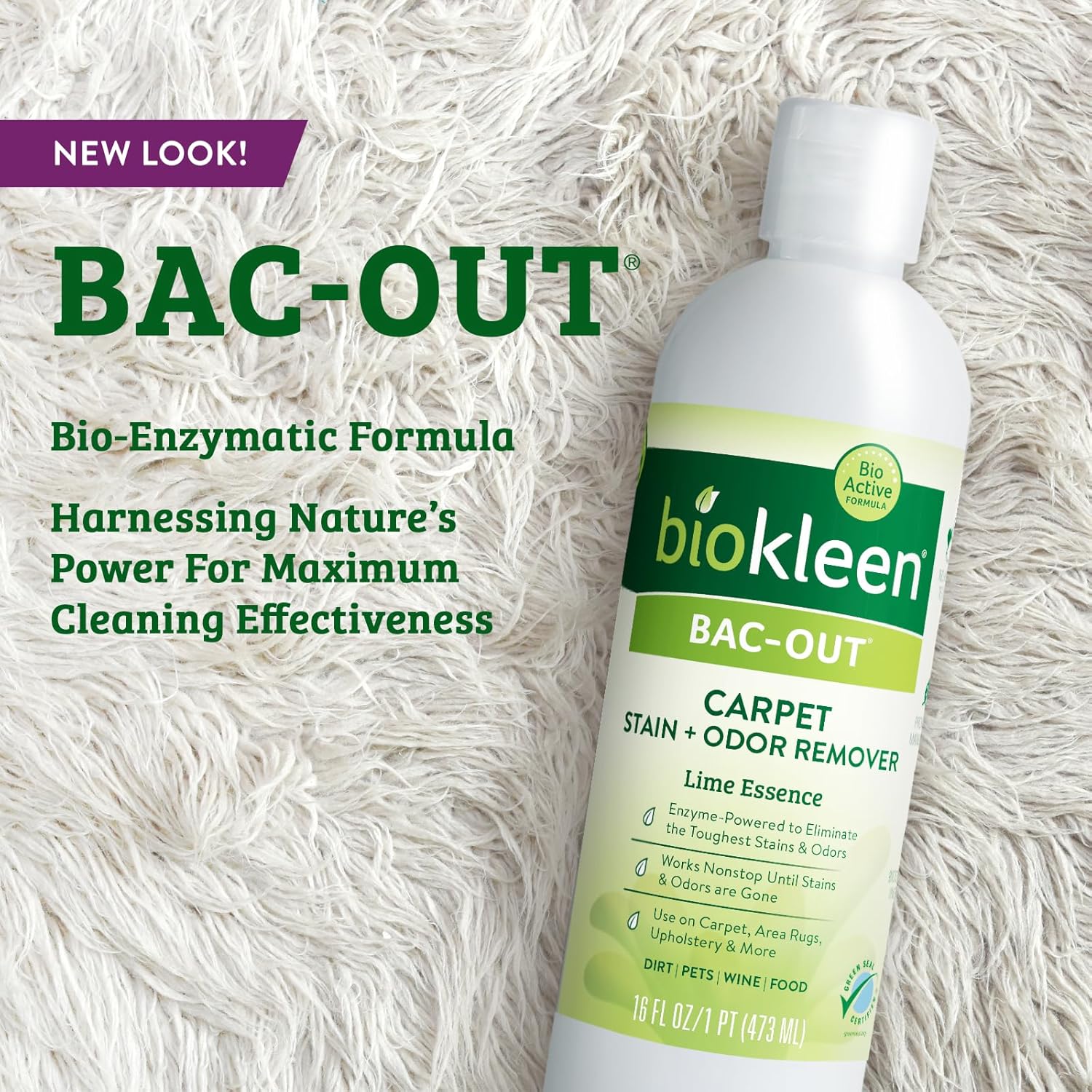 Biokleen Bac-Out Enzymatic Stain Remover 2 Pack with Towel