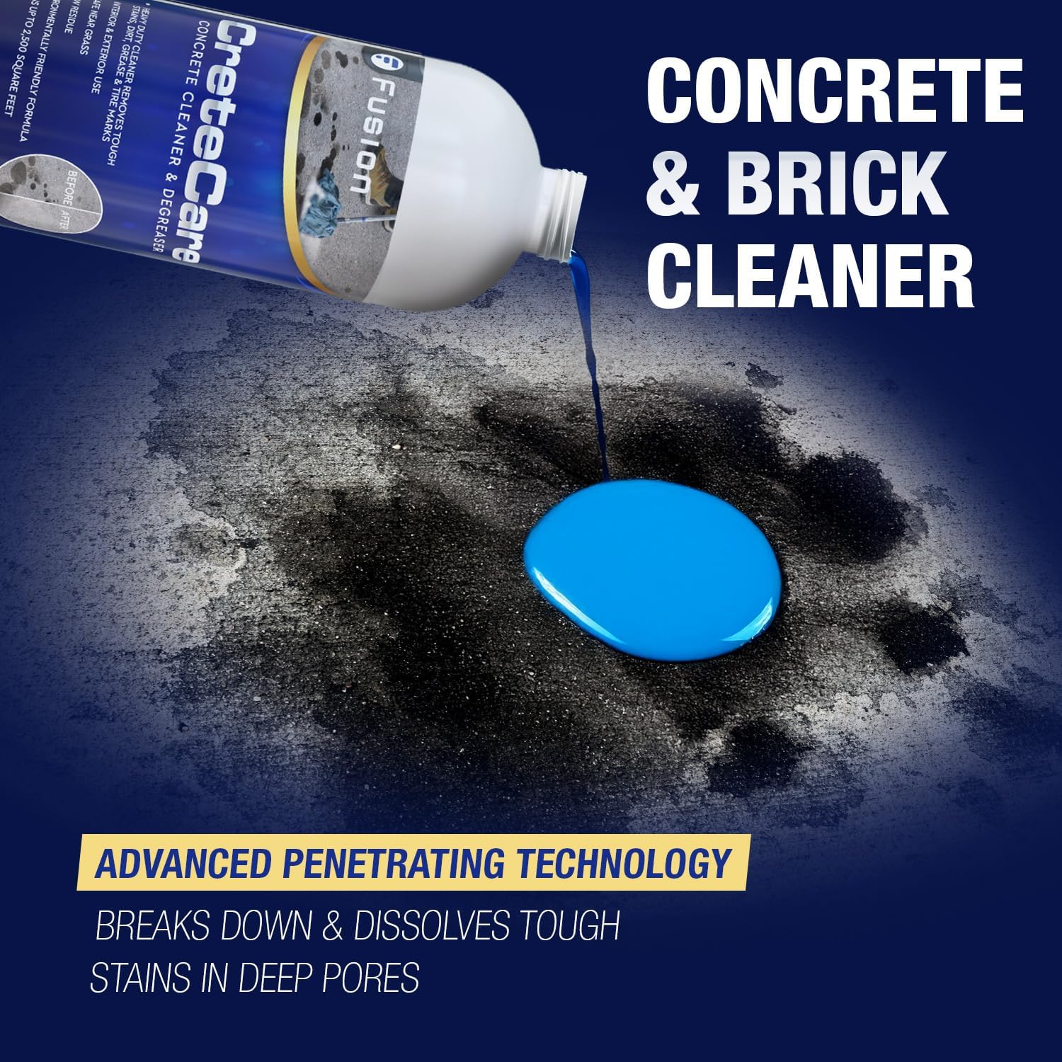 Fusion CreteCare Heavy Duty Oil Stain Remover for Concrete Surfaces