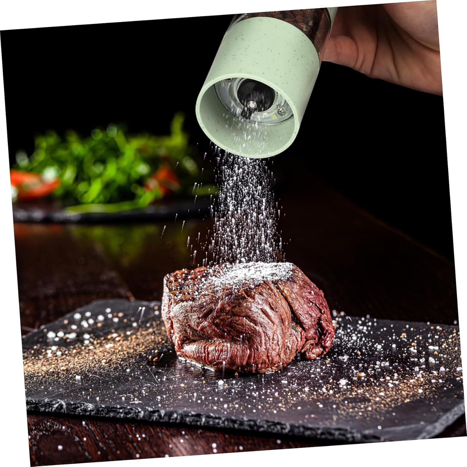 DECHOUS 2-Piece Electric Salt Pepper Holder with Adjustable Coarseness