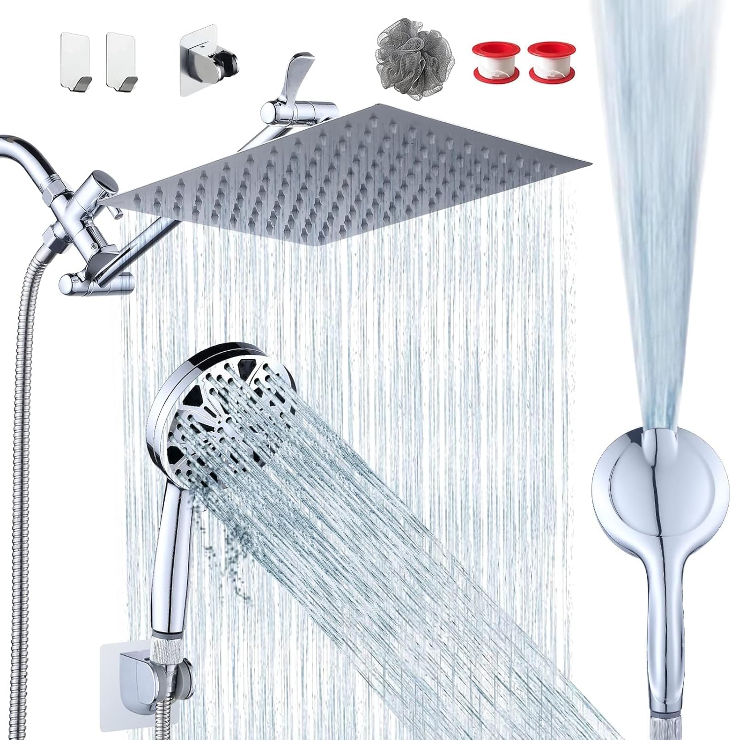 Razime 10 High Pressure Rainfall Shower Head with Handheld Combo