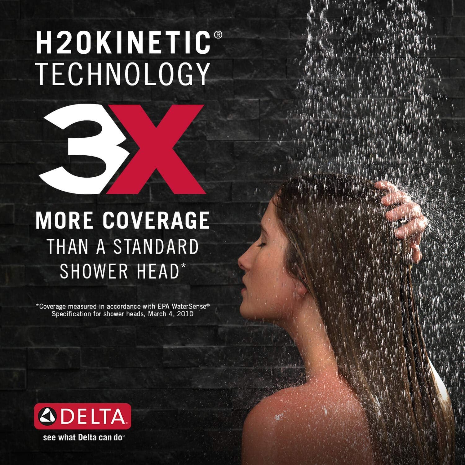 Delta Faucet 2-in-1 Dual Shower Head with Handheld Spray and Hose