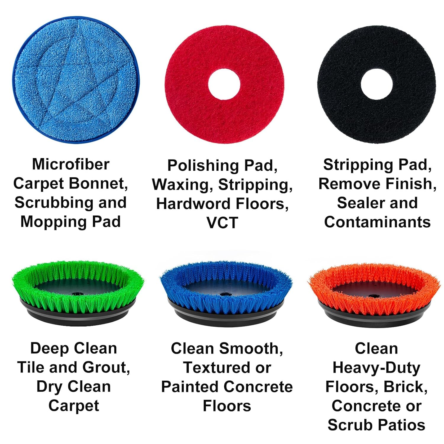 HHQ Commercial Microfiber Carpet Bonnet 2 Pack