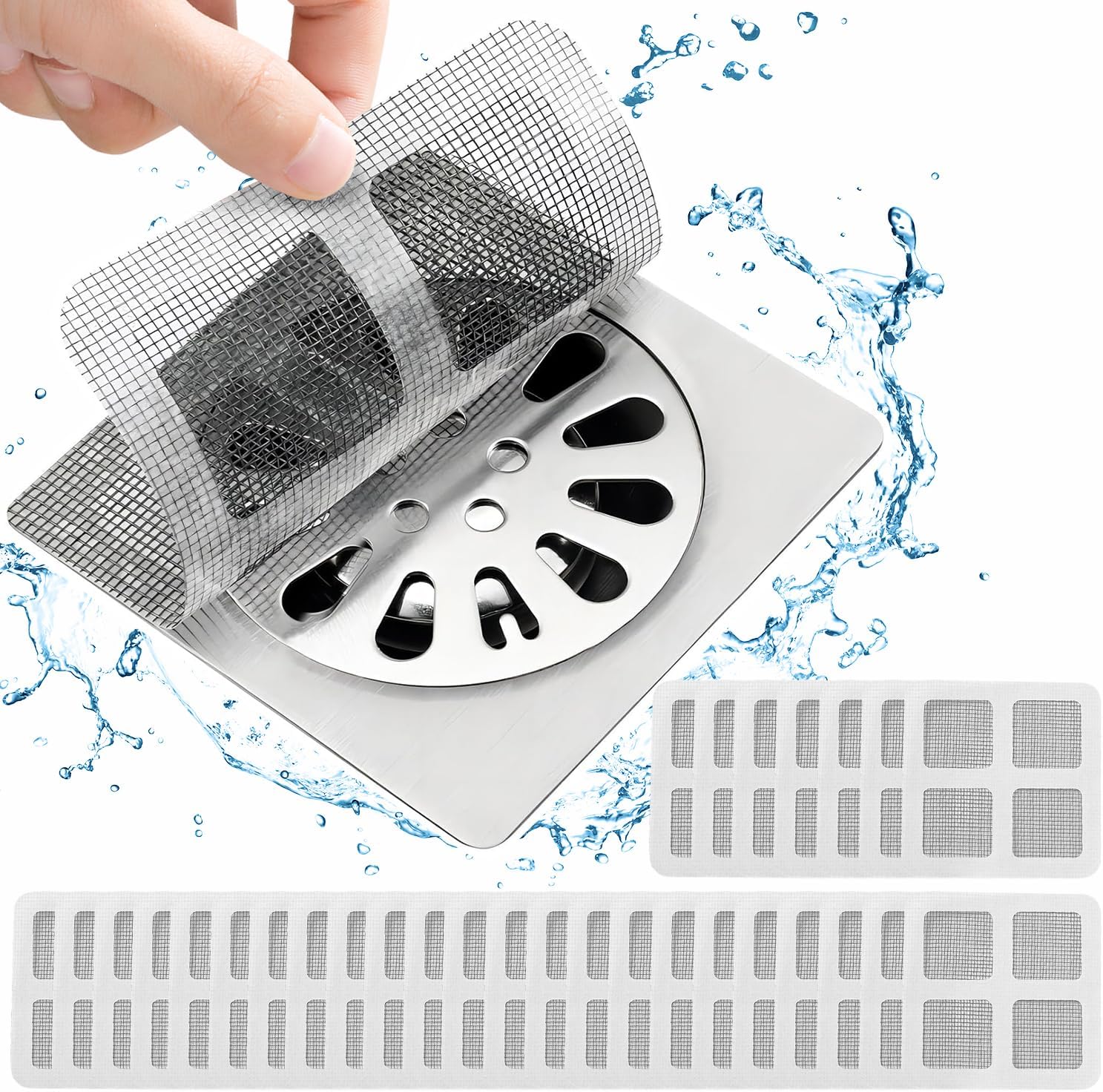50PCS Pack Disposable Hair Catcher Shower Drain Cover