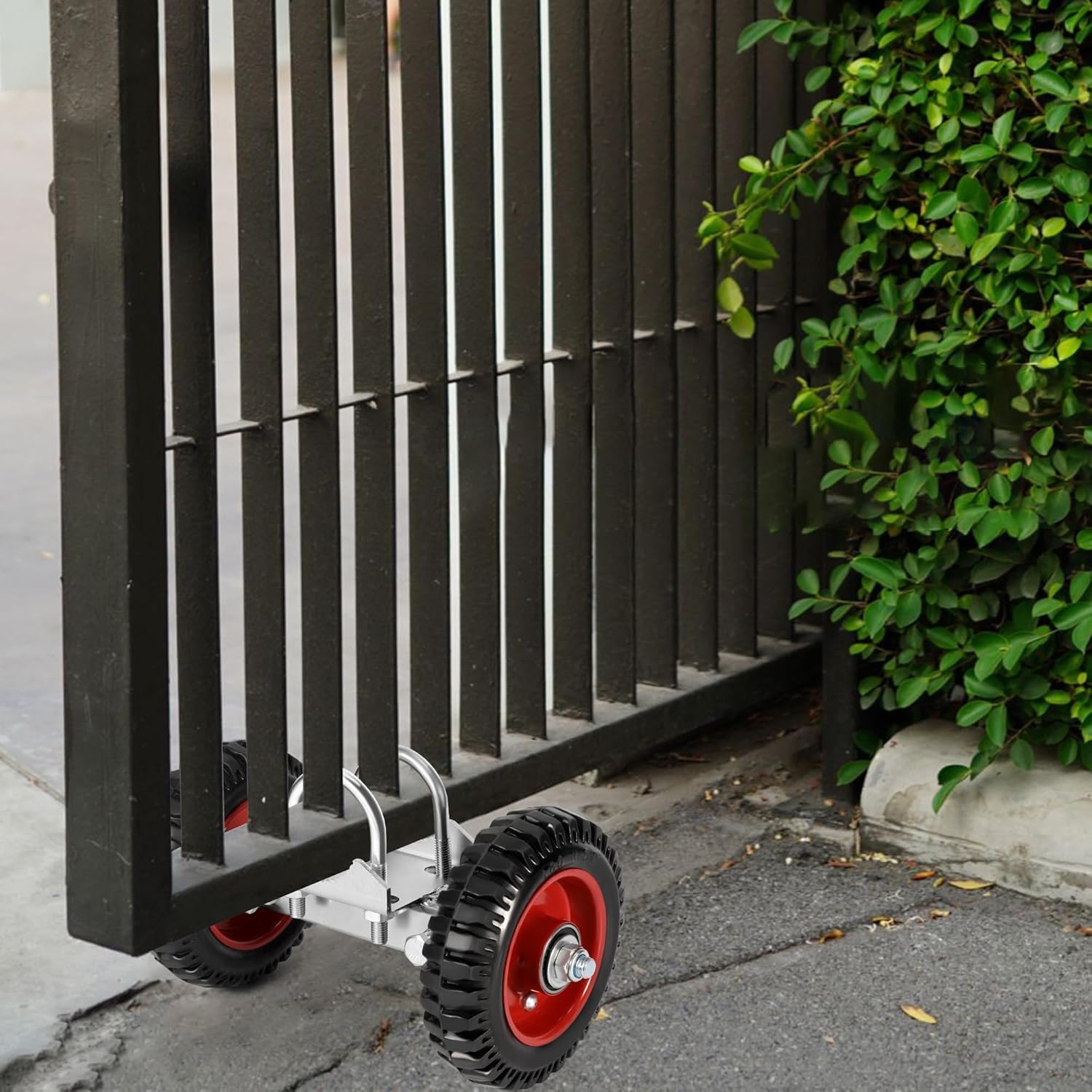 Rolling Gate 6 Inch Rubber Wheel with Double U-Bolts