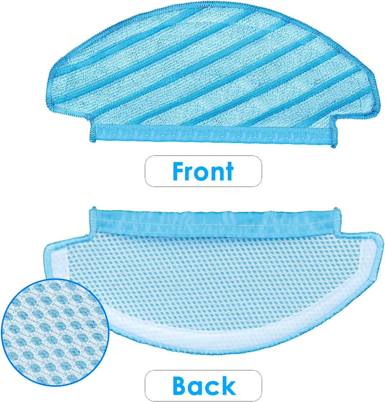 10 Pieces Chain Peak N10 Reusable Mop Pads for ECOVACS Robot Vacuums