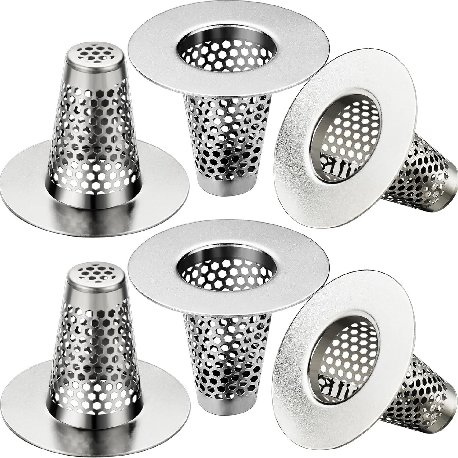 Anteecana 6PCS Stainless Steel Sink Drain Strainer with 130-160 Inch Fit