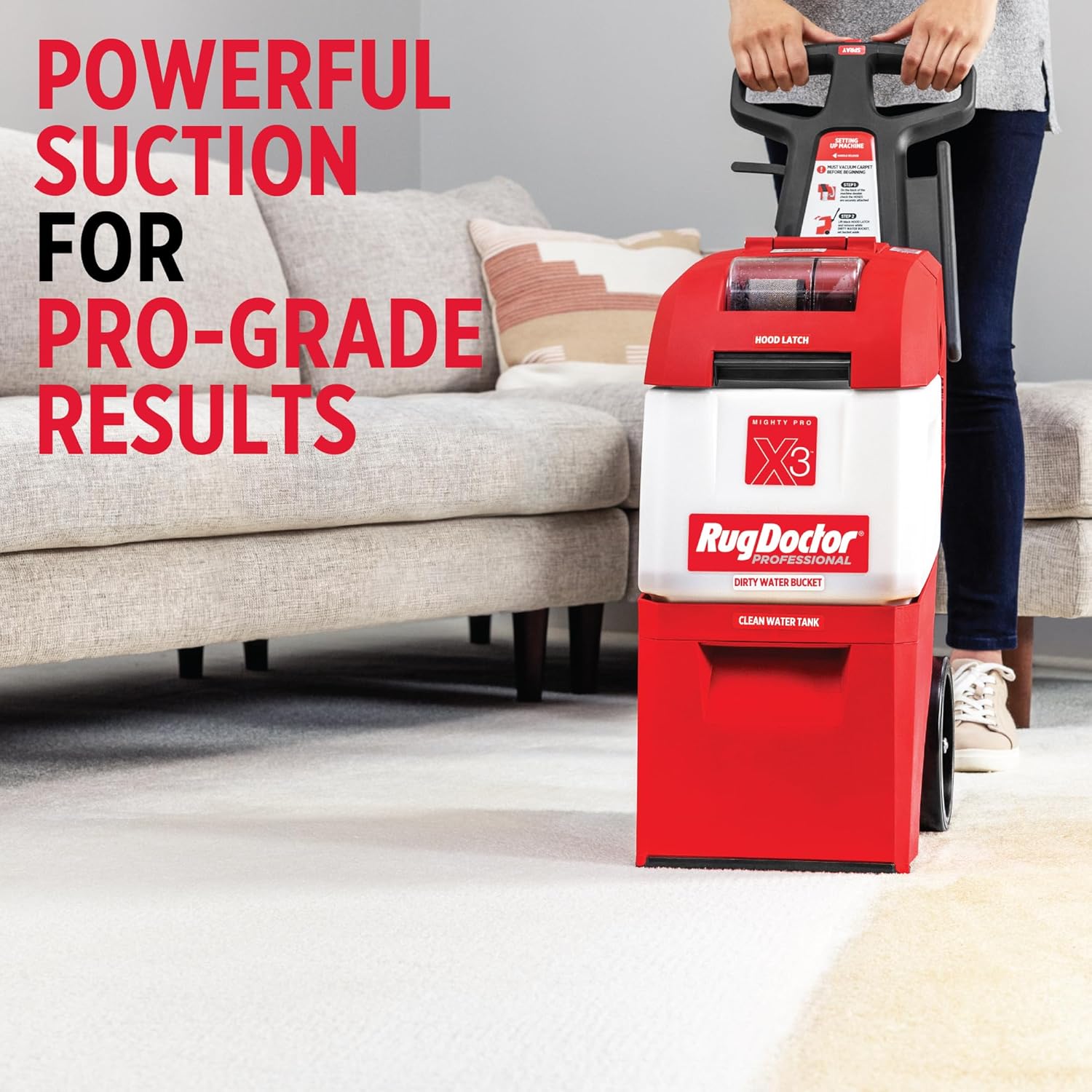 Rug Doctor X3 Commercial Carpet Cleaner with 48 oz Oxy Solution