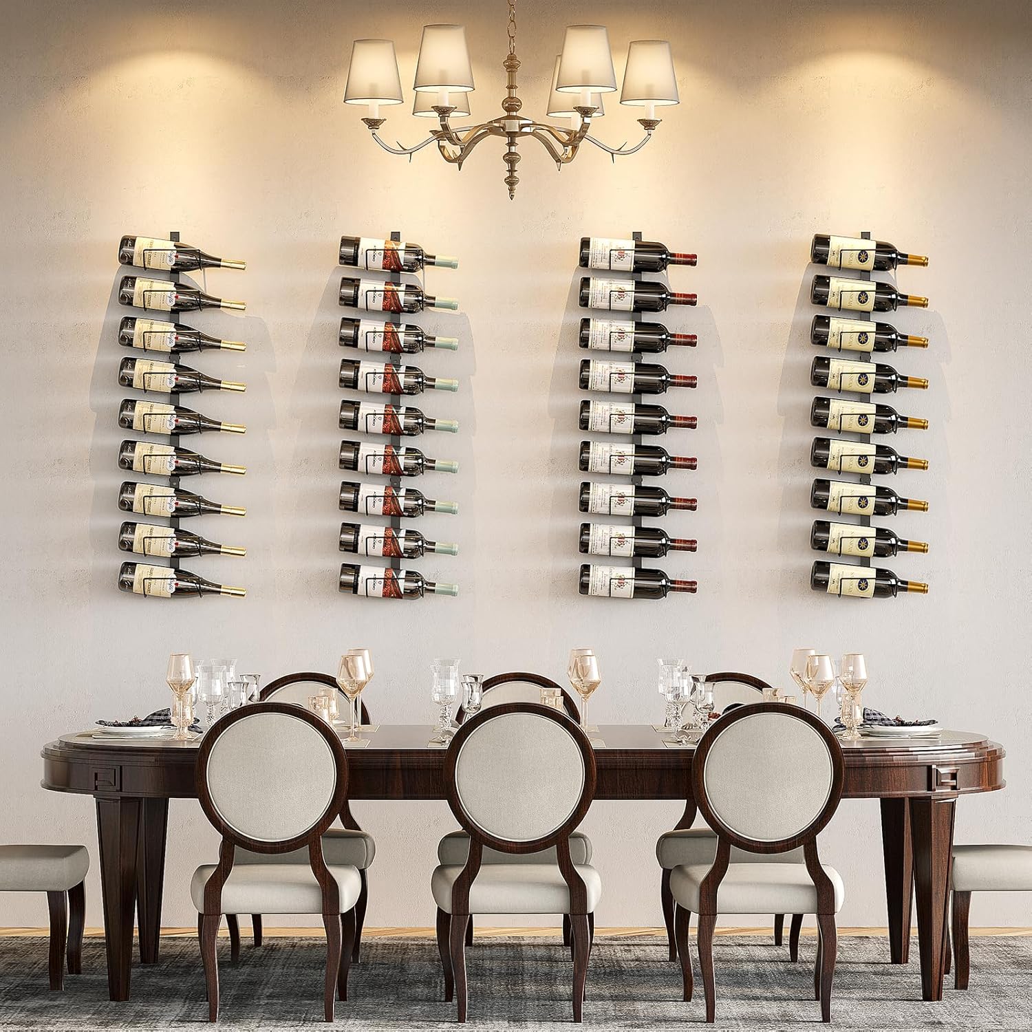 Sonyabecca 9 Bottle Wall Wine Rack - Detachable Sturdy and Versatile