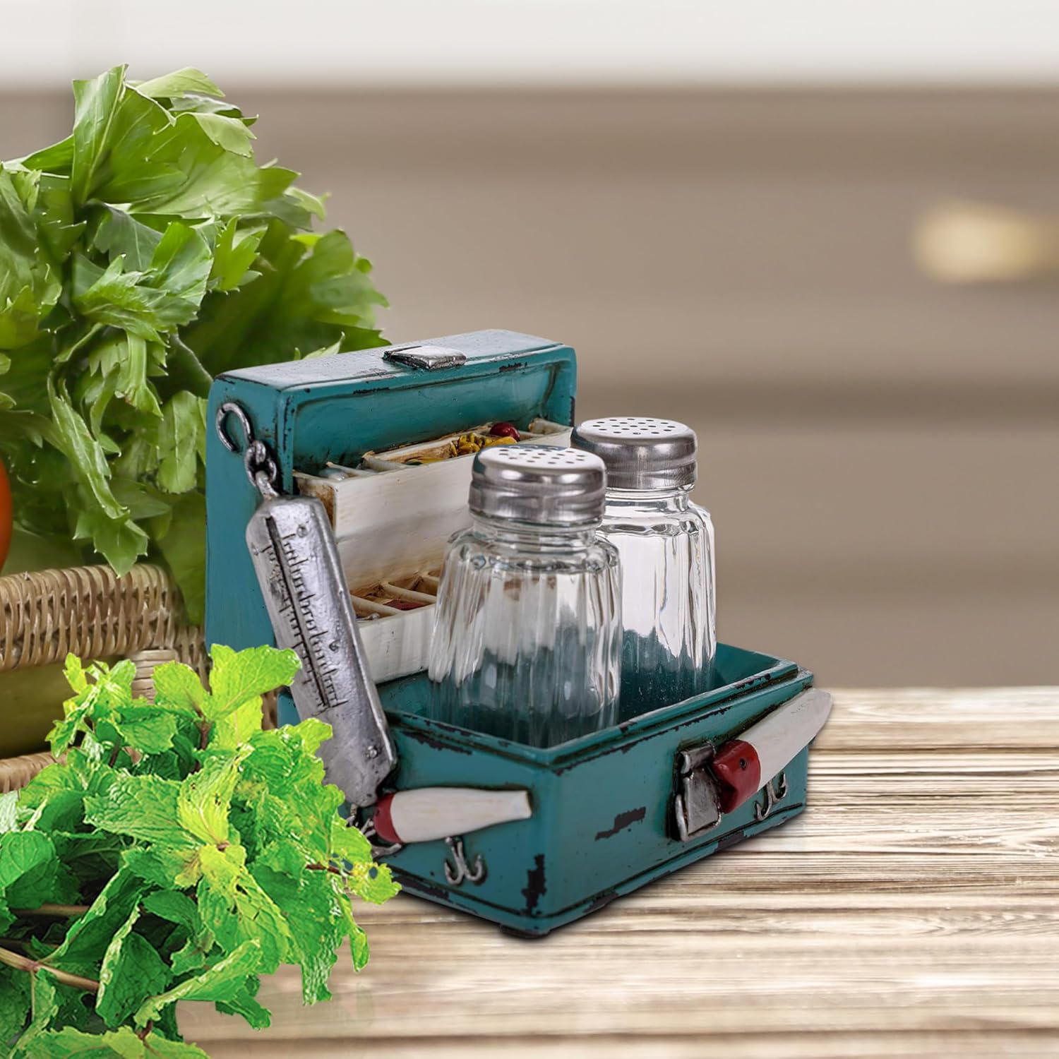 Pine Ridge Rustic Glass Salt and Pepper Shakers Set
