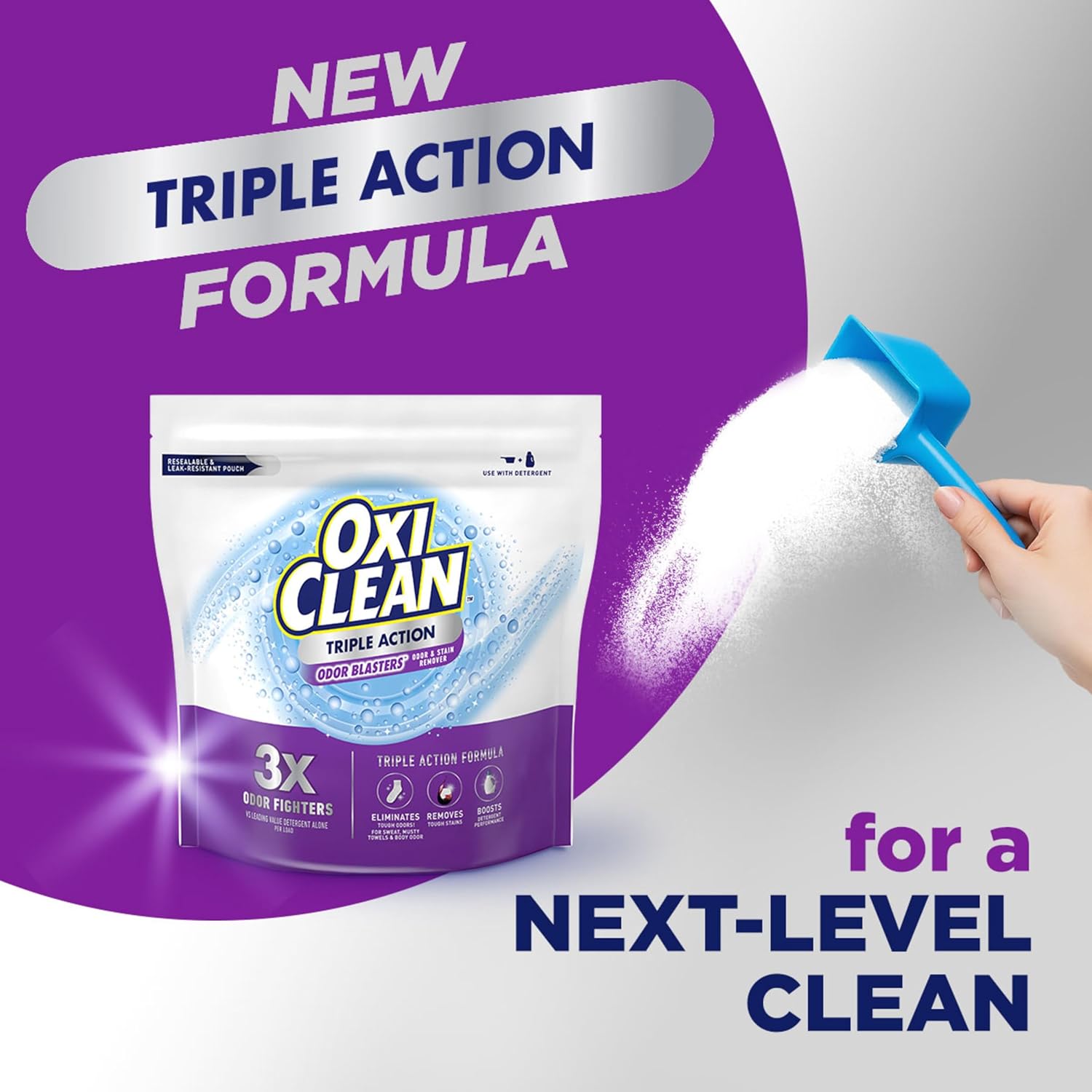 OxiClean Triple Action Odor Blasters 4 LB Pouch 1