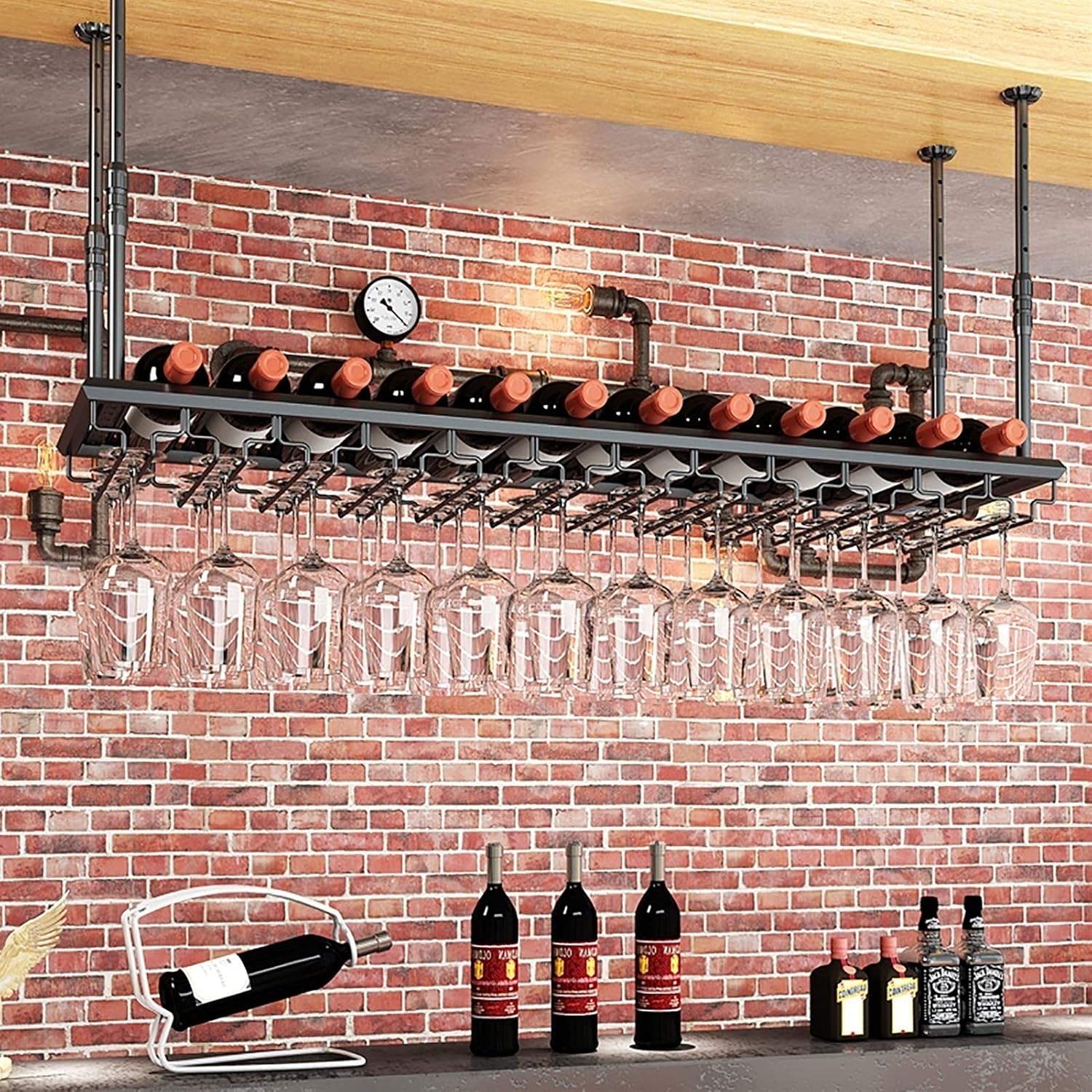 ULAINE Adjustable Iron Wine Rack 60cm