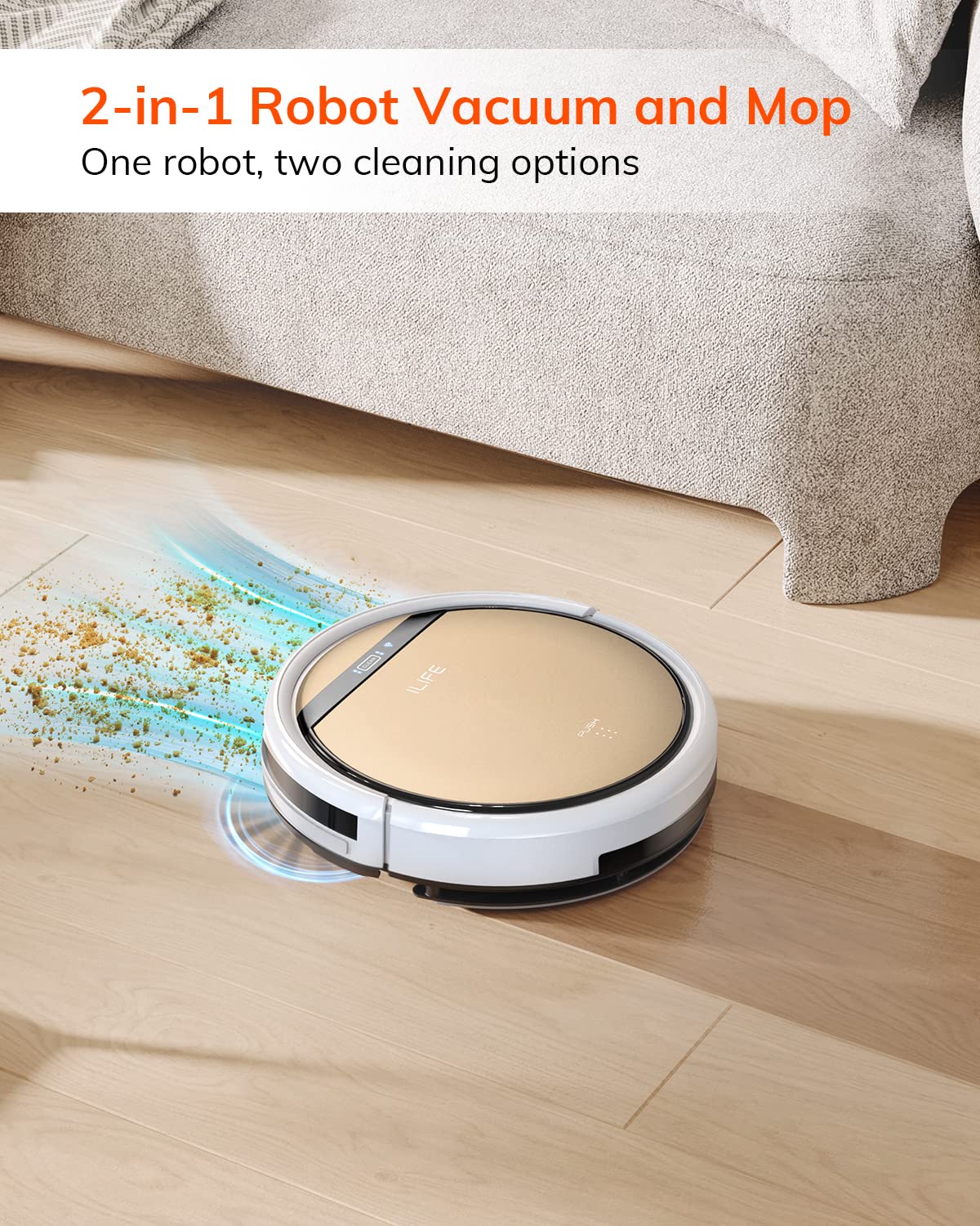 ILIFE V5s Plus 2-in-1 Robotic Vacuum and Mop Combo