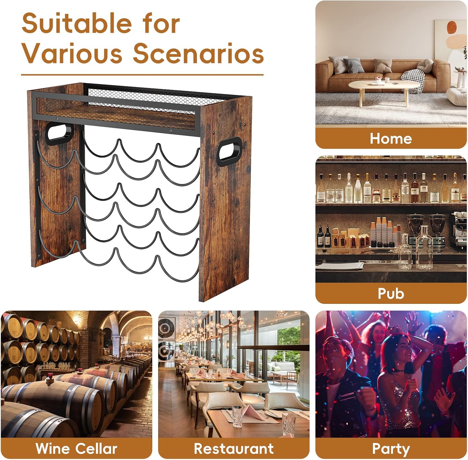KLM 3-Tier Wine Rack Holds 12 Bottles