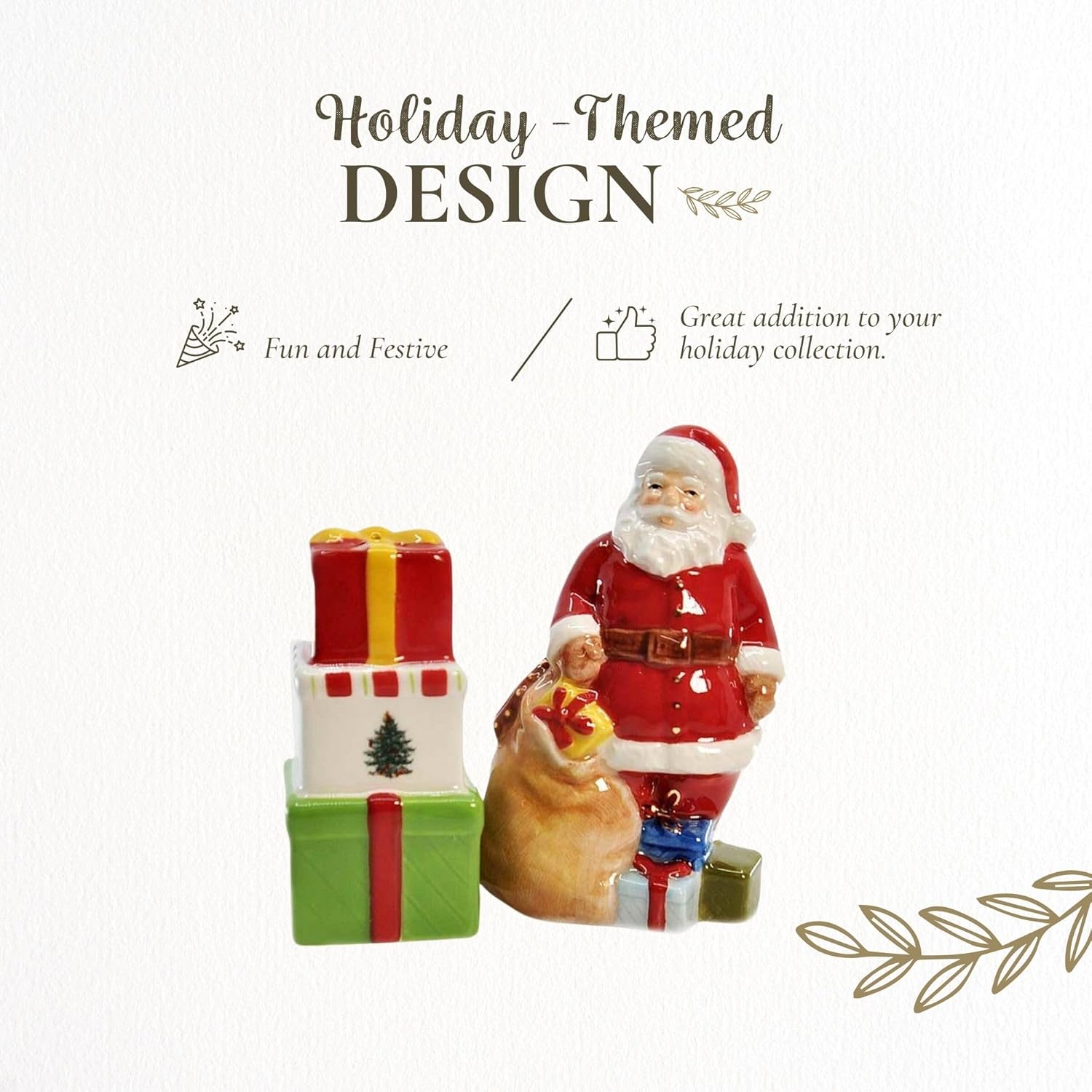 Spode Christmas Tree Salt Pepper Shaker Set 2-Piece