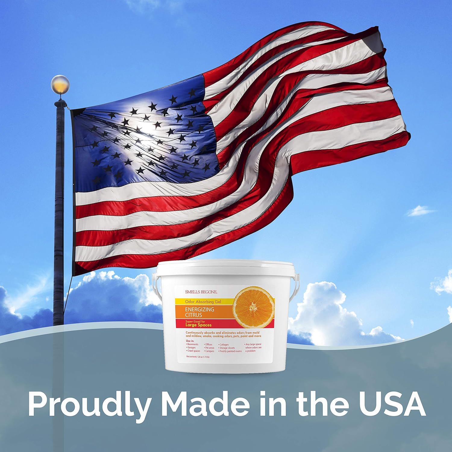 SMELLS BEGONE 1-Gallon Odor Absorber Gel - Citrus Scent 1
