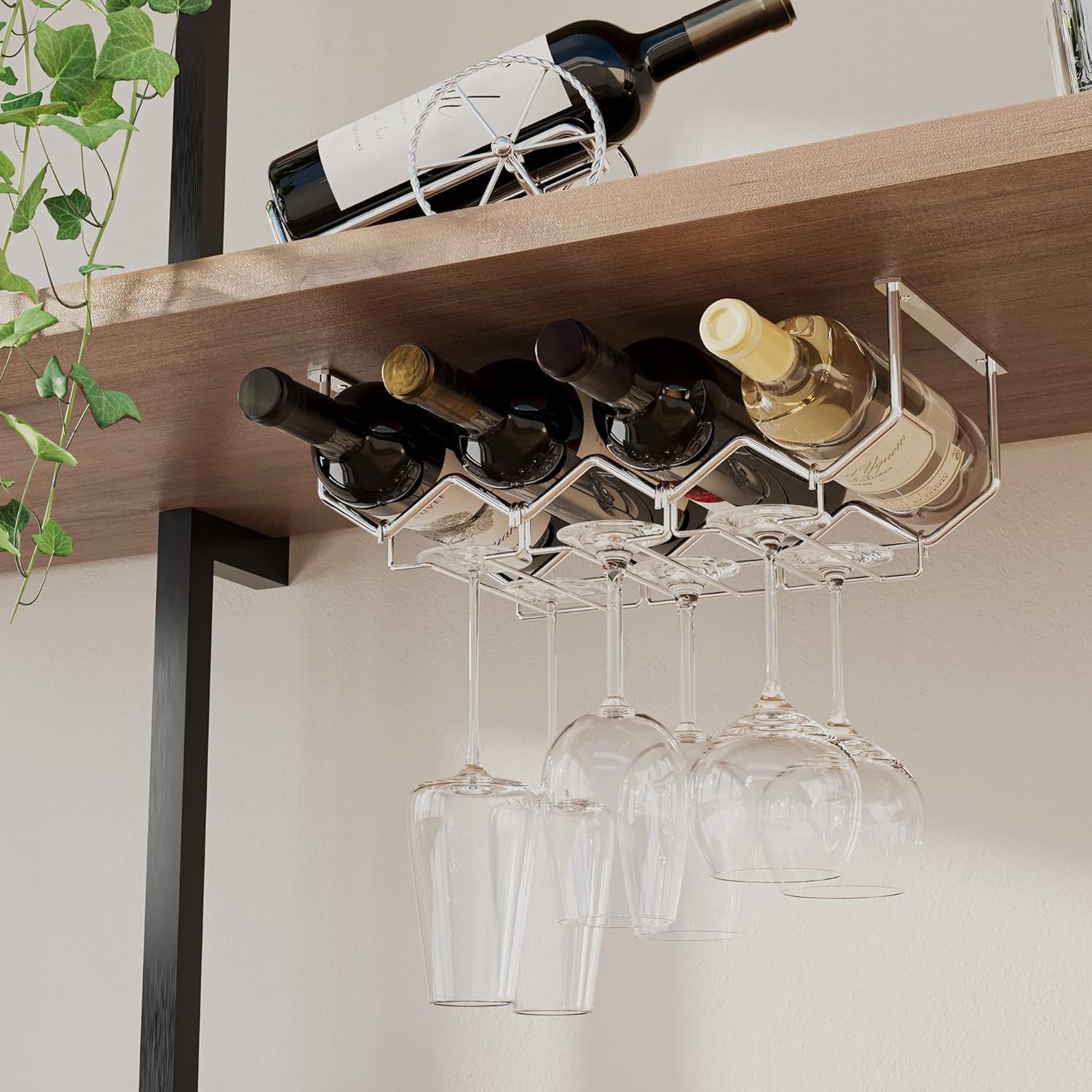 Wallniture Piccola Wine Glass Holder Kitchen Rack