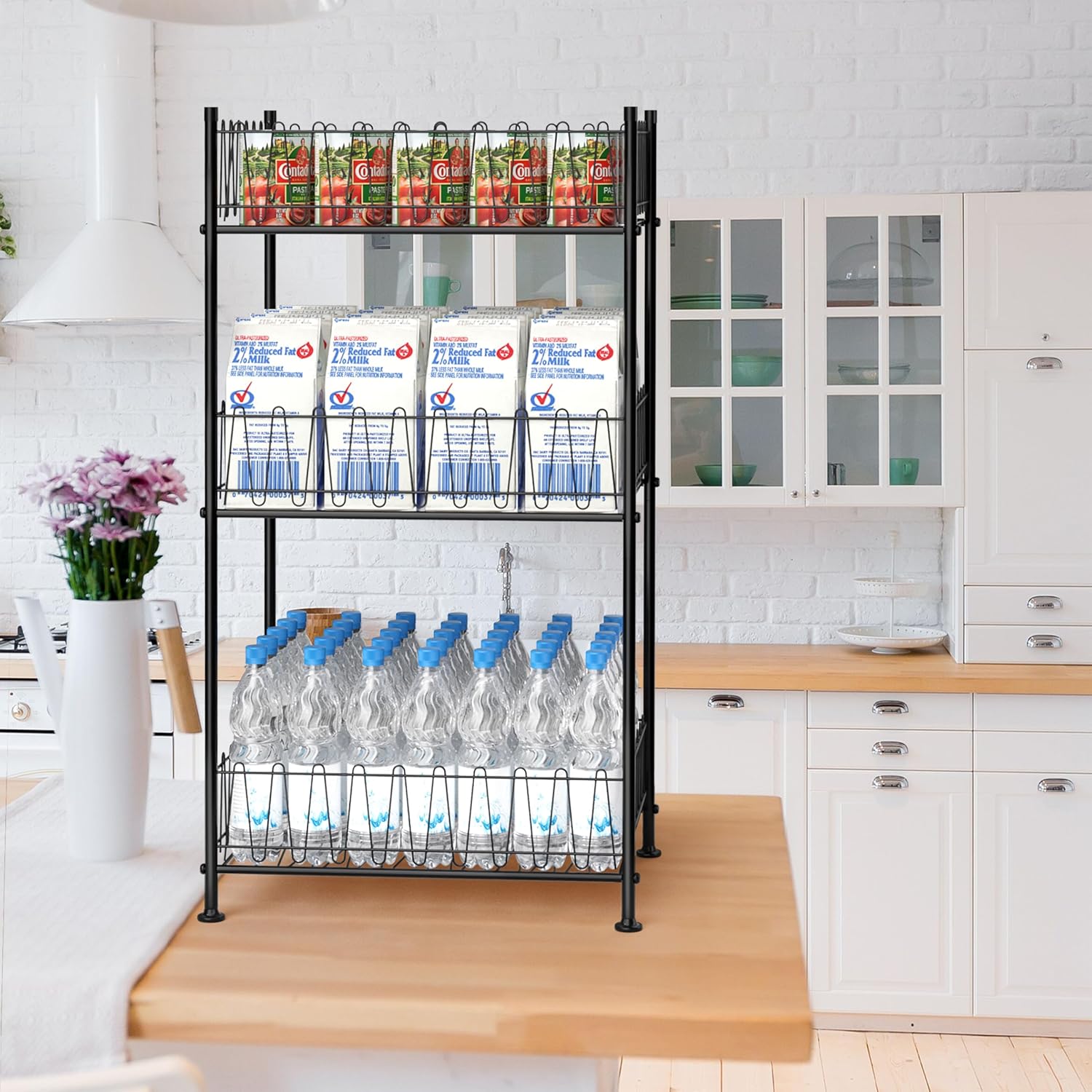 Smusei 3 Tier Drink Organizer for Kitchen Storage