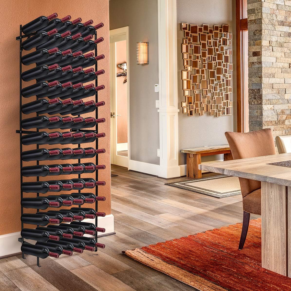 Sorbus 75 Bottle Freestanding Wine Rack - 15 Tier Storage