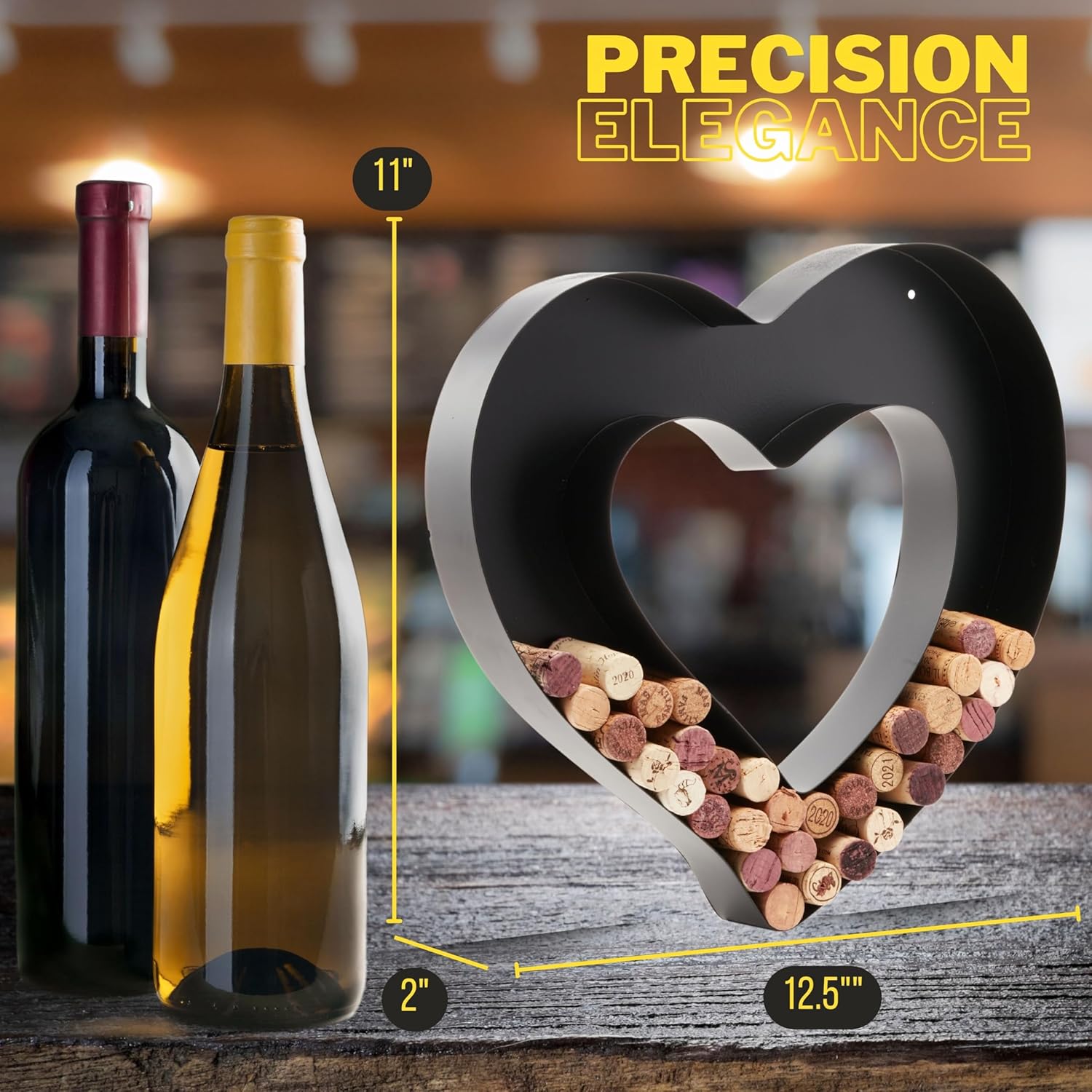 DECOMIL Wine Cork Holder Letters Decorative Wall Art