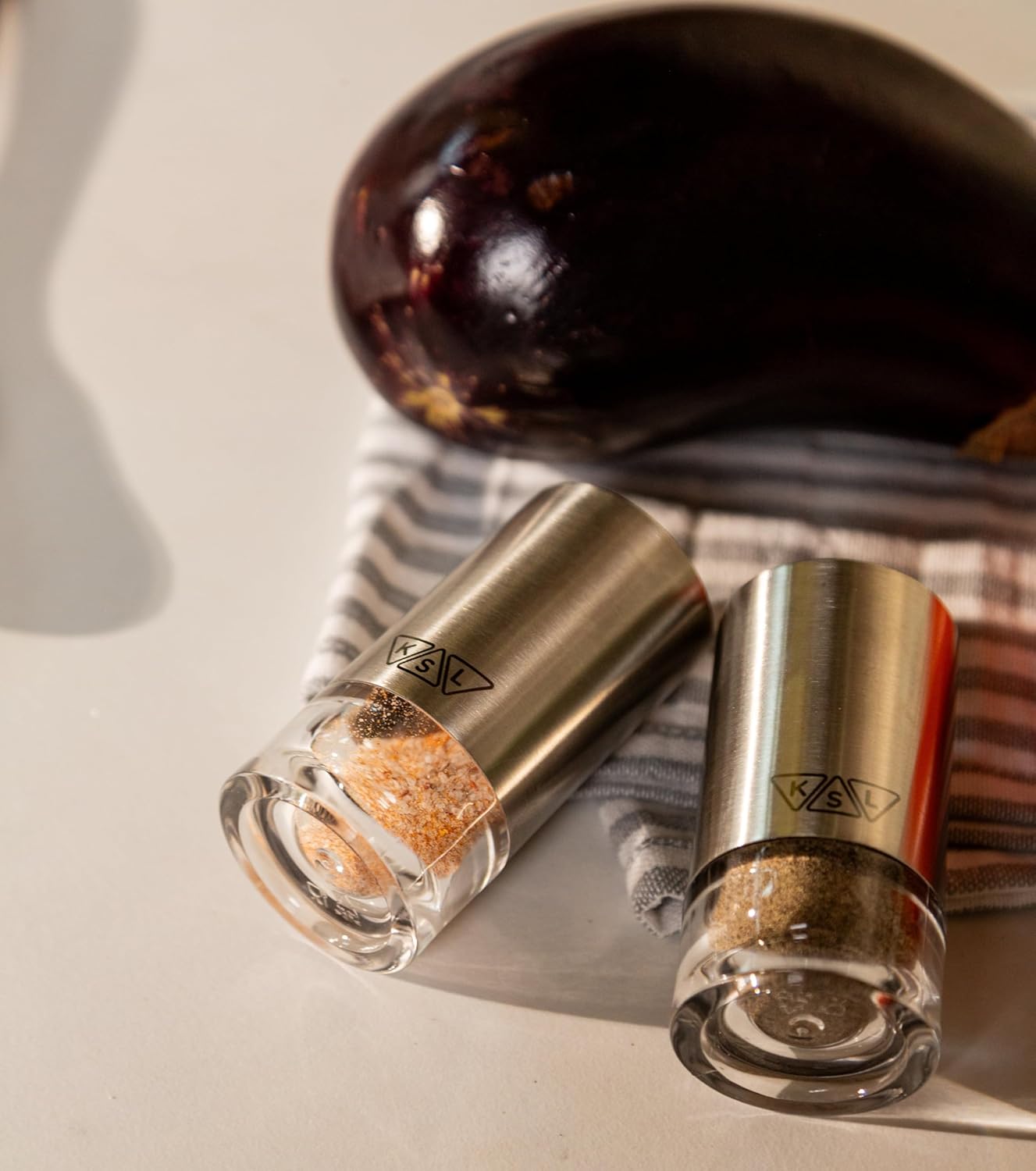 KSL Original Glass Salt Pepper Shaker Set