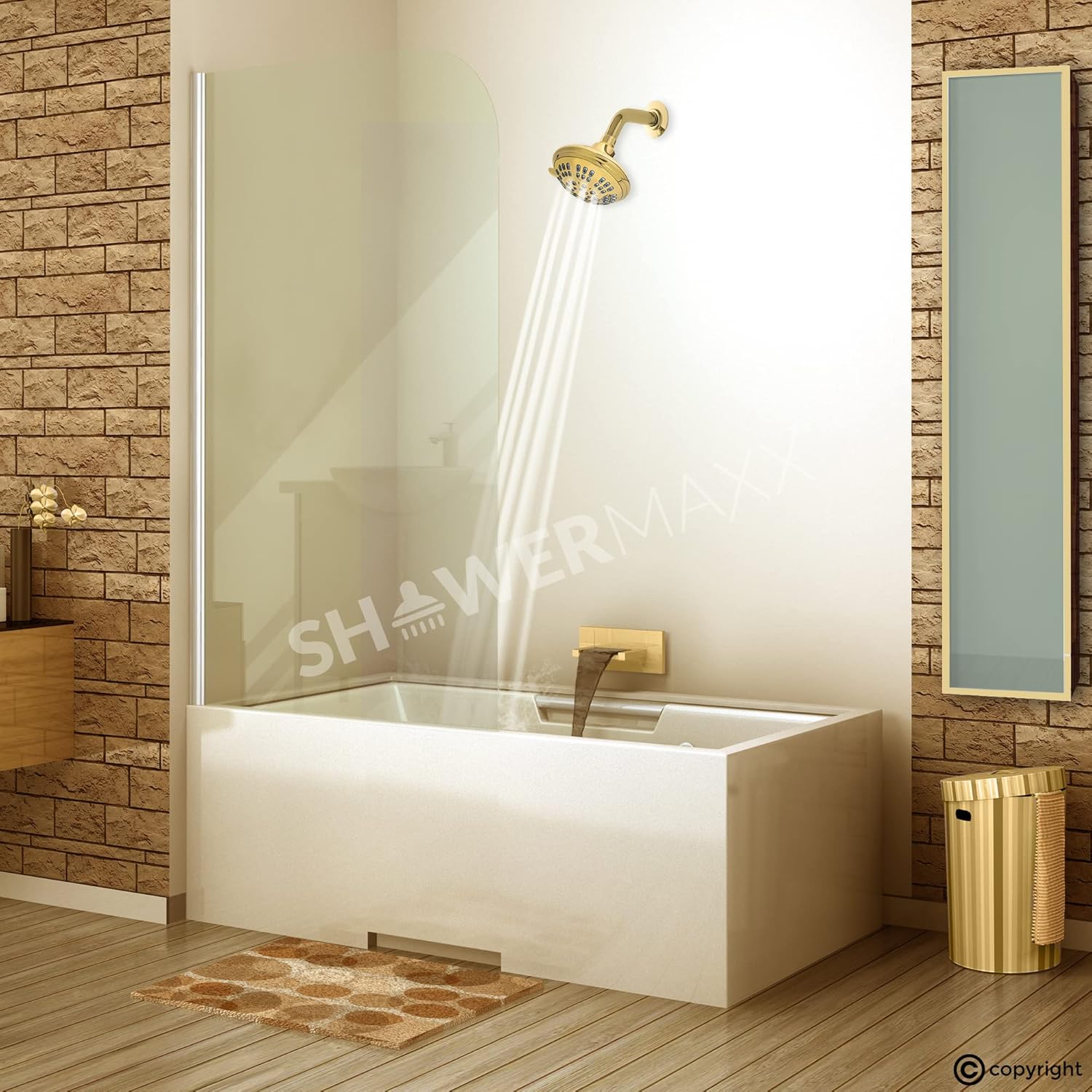 ShowerMaxx ImperialShine Gold Fixed Shower Head