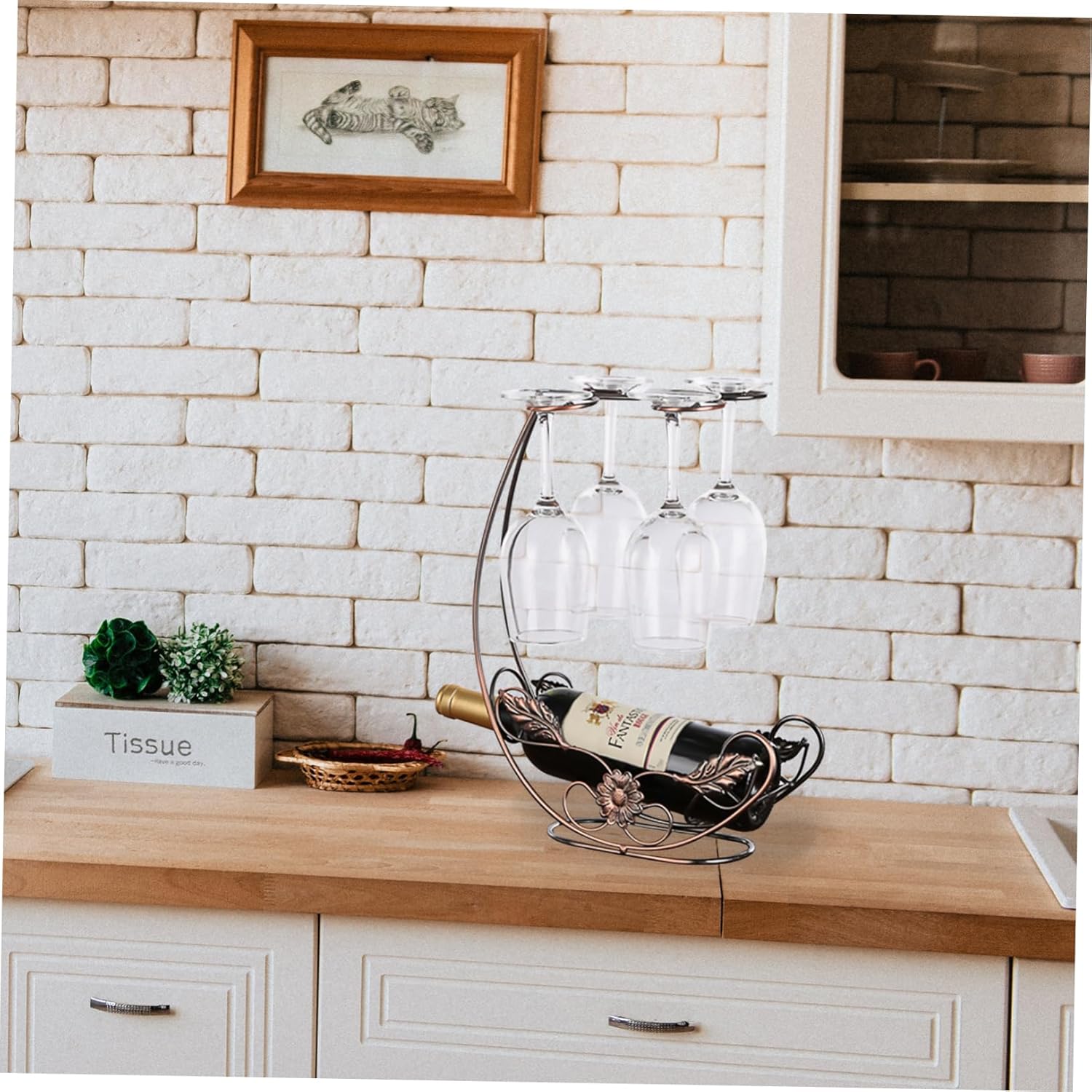 Cabilock Iron Wine Goblet Rack for Home Decor