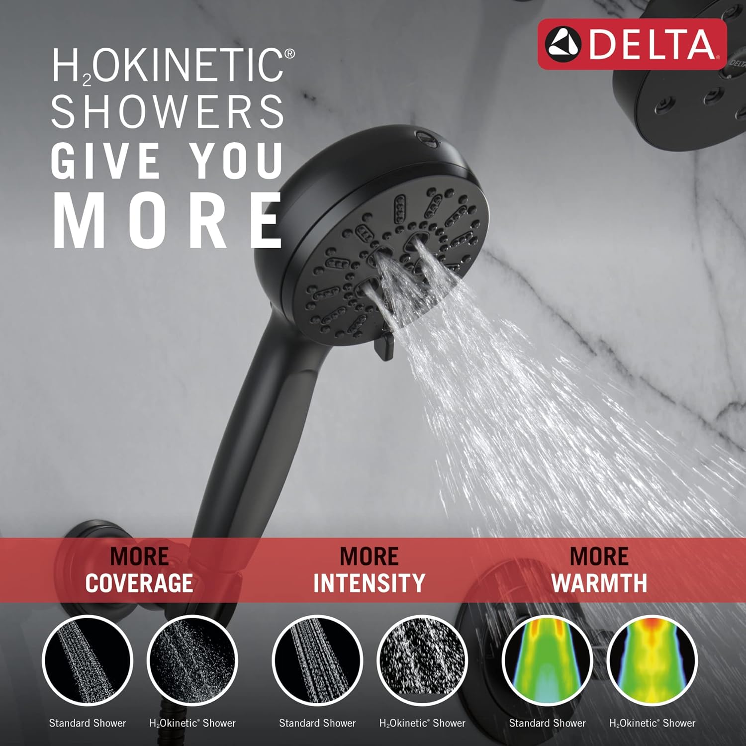 Delta 7-Setting Wall Mount Hand Shower with Cleaning Spray
