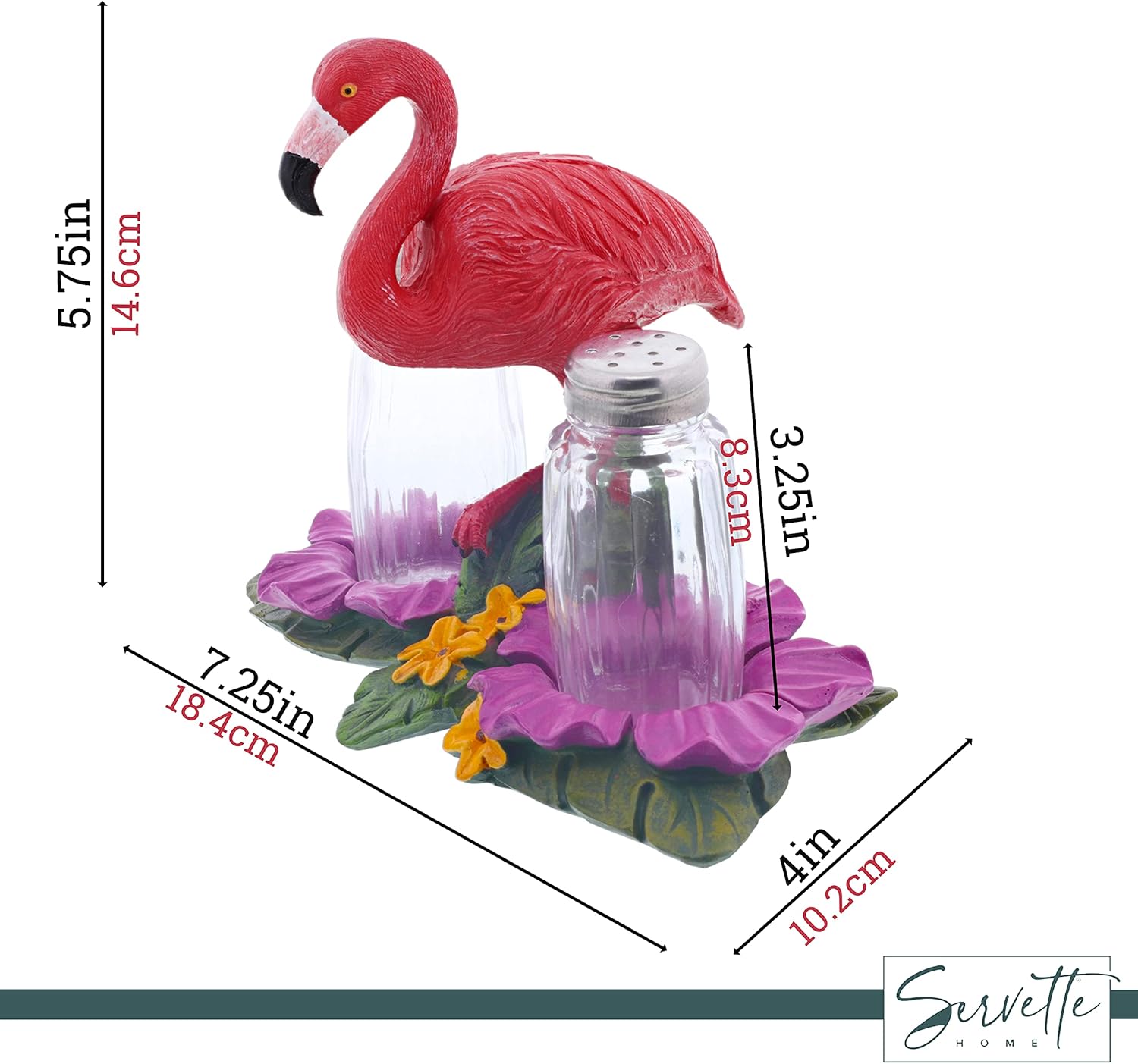 Flamingo Salt Pepper Shaker Set by Servette Home