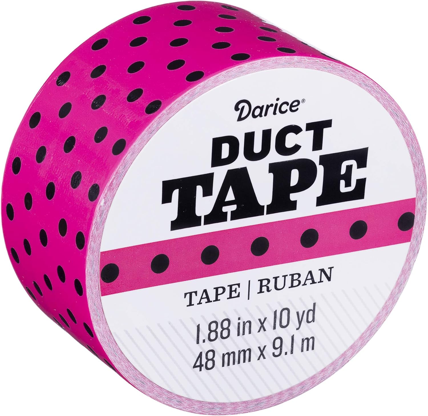 Darice Polka Dots Duct Tape Roll 188x10 Multicolor
