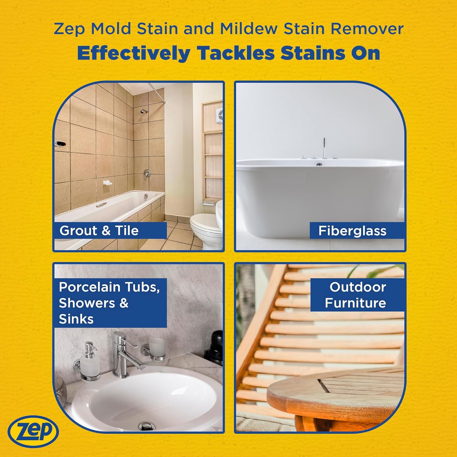 Zep Mold Stain Remover - 32 oz Pack of 12