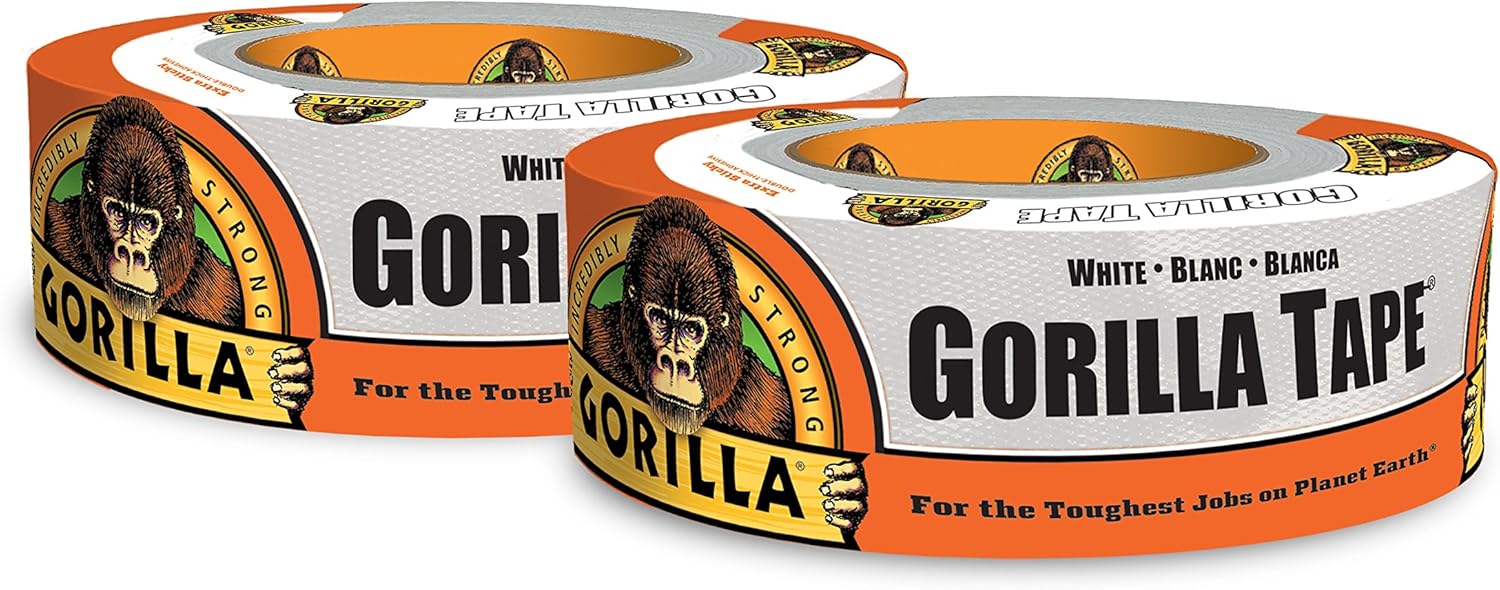 Gorilla White Duct Tape 30 Yd Pack of 2