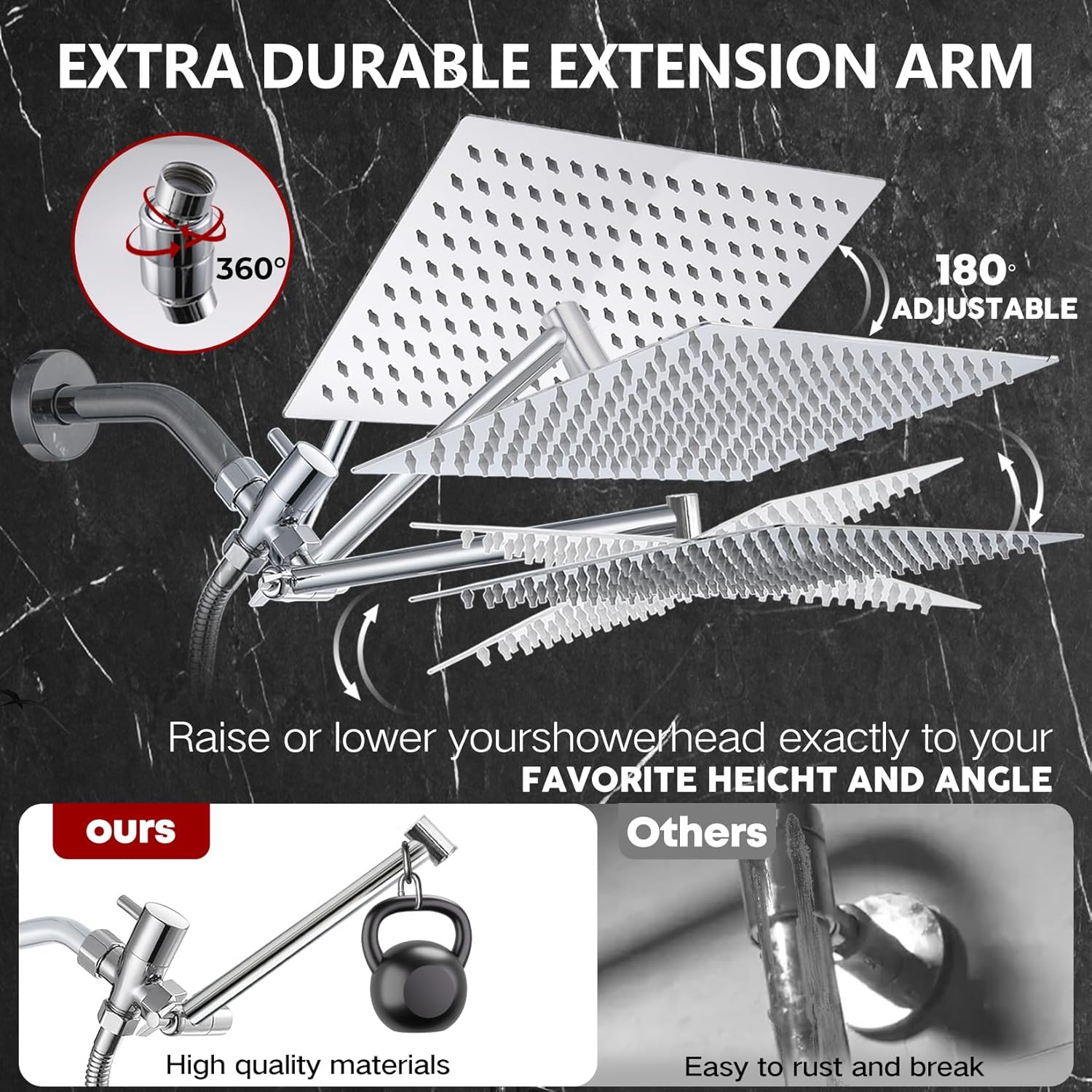 Ashwanth 12 High Pressure Rain Shower Combo