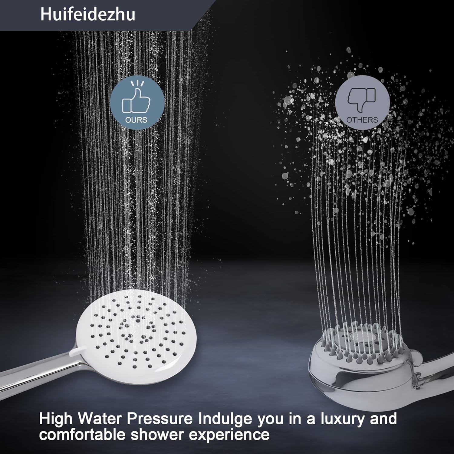 Huifeidezhu 3-in-1 Handheld Shower Head