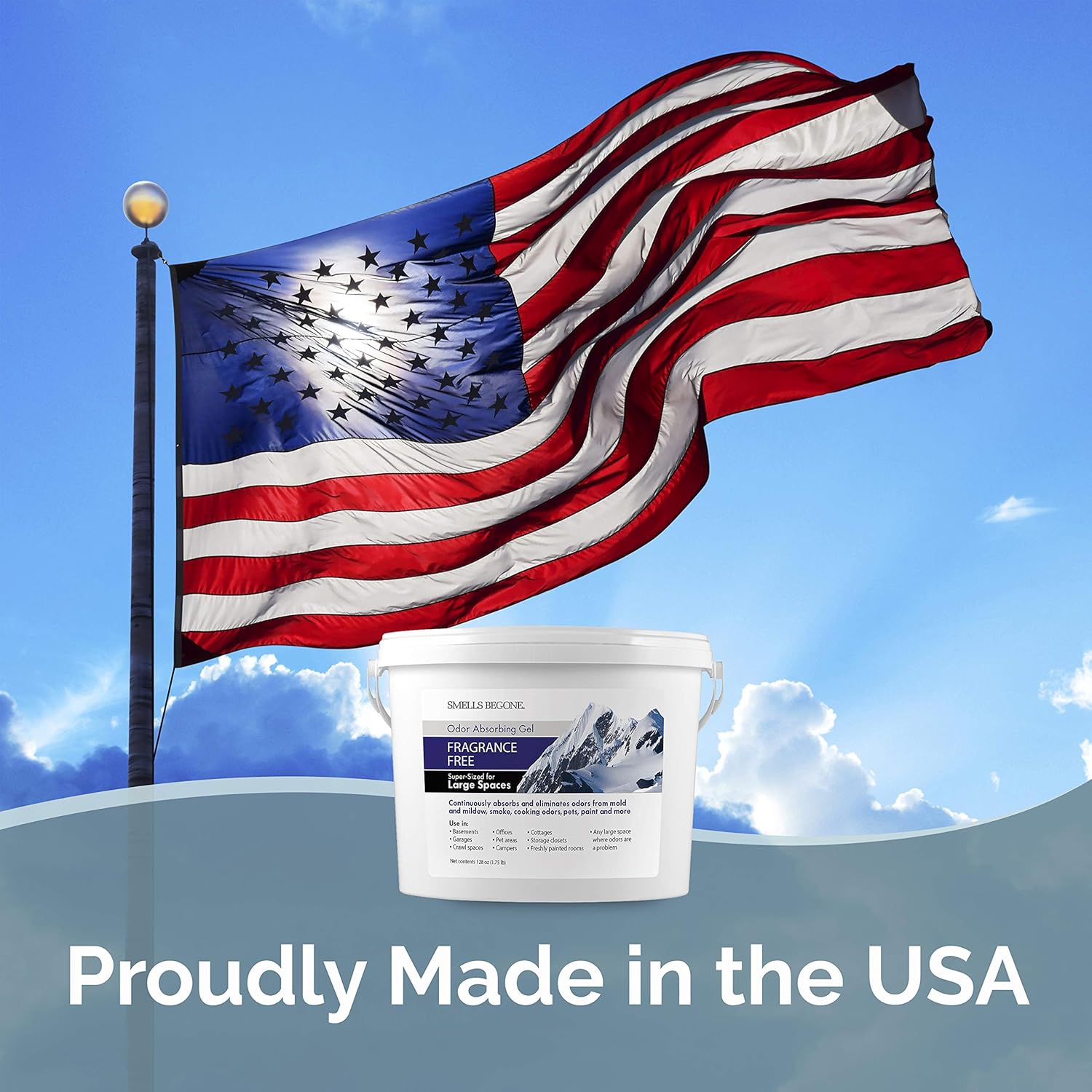 SMELLS BEGONE 1-Gallon Odor Absorber Gel - Fragrance Free