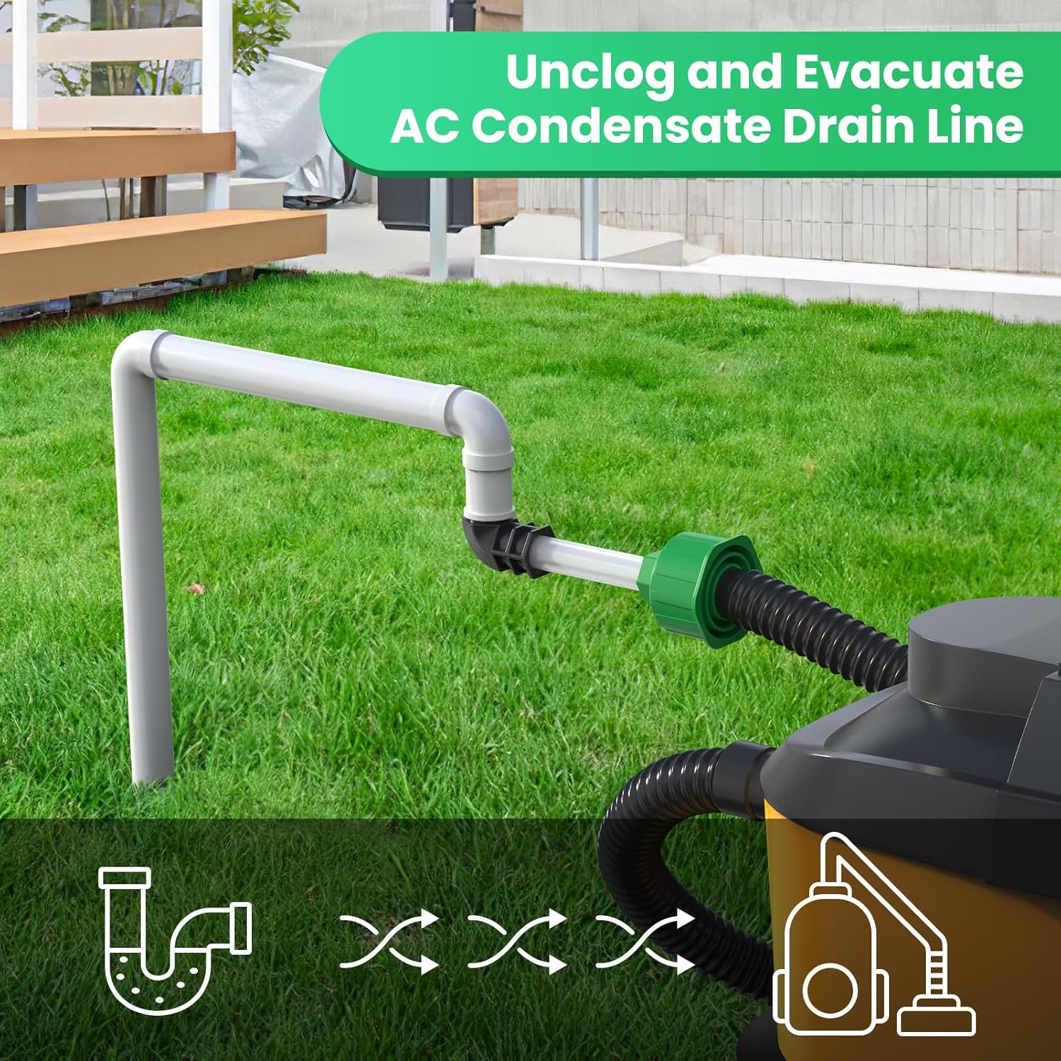 Homeslea AC Drain Line Unclogger Tool - Green