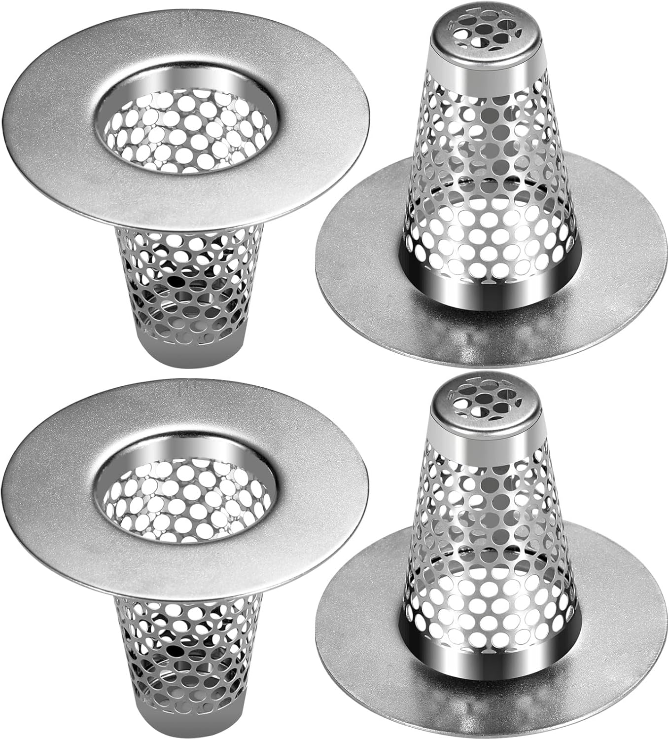 Anteecana 4 PCS Stainless Steel Drain Strainer for Bathroom Sink