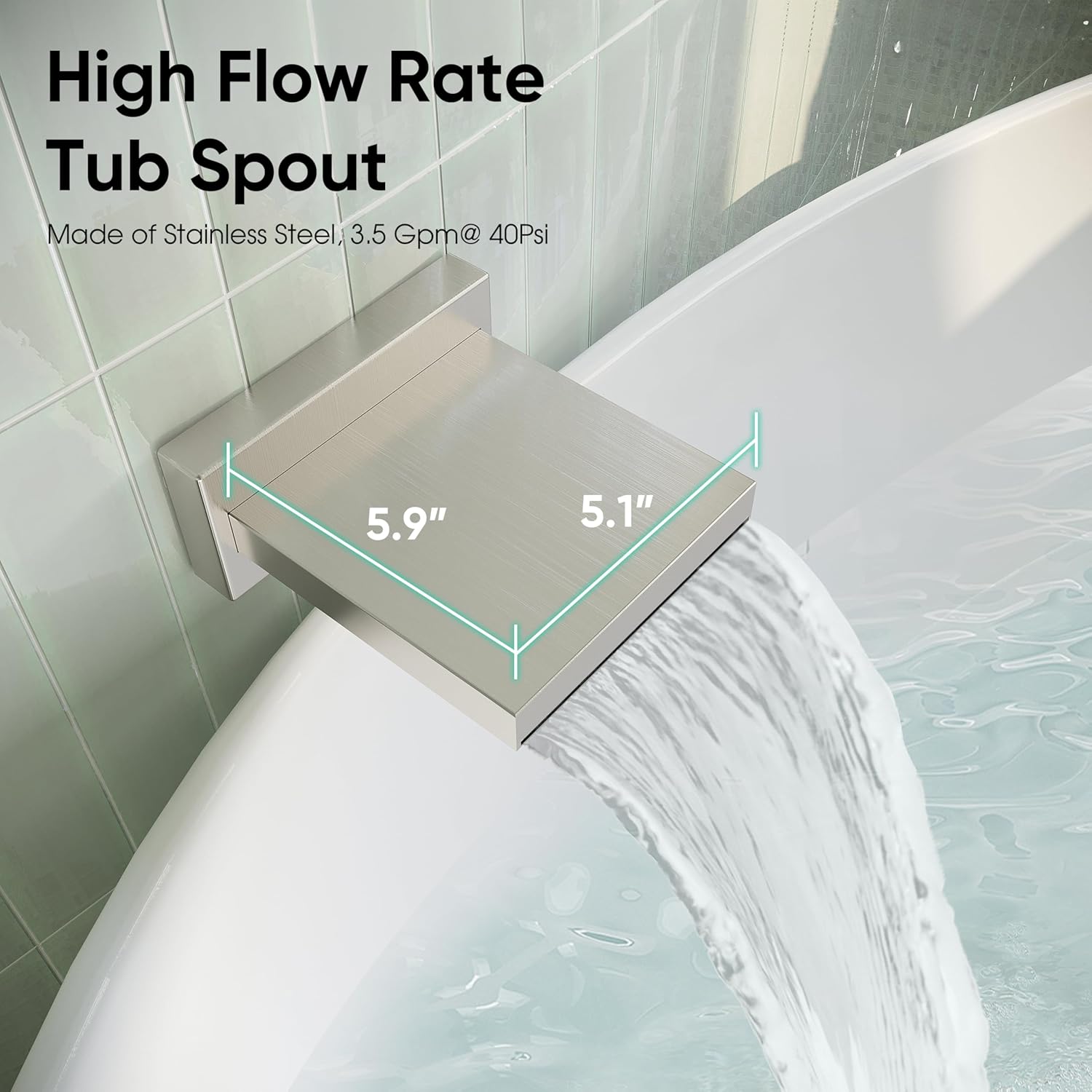 Esnbia Brushed Nickel Tub Shower System