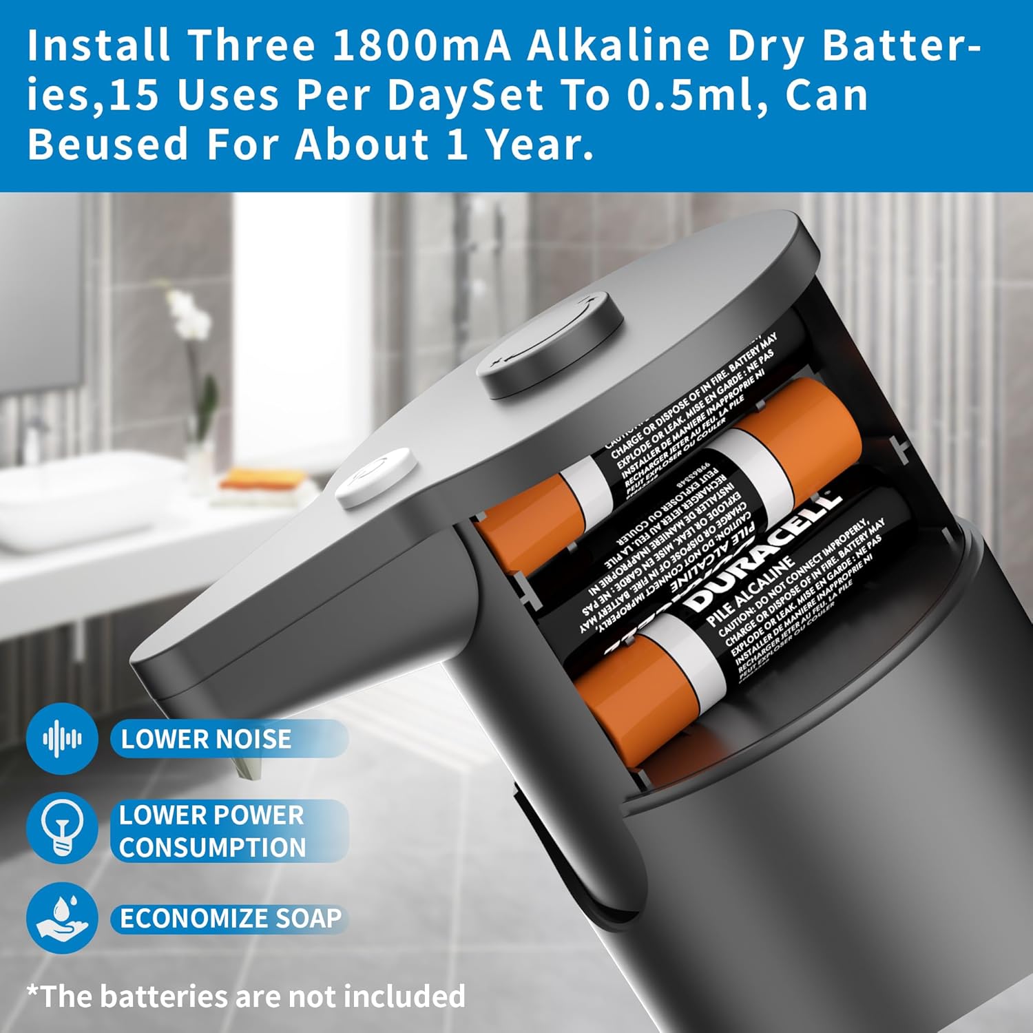 Aunmaon Touchless Auto Soap Dispenser with 15 Levels Adjustment