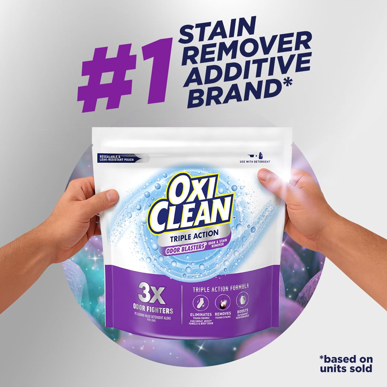 OxiClean Triple Action Odor Blasters 4 LB Pouch 1