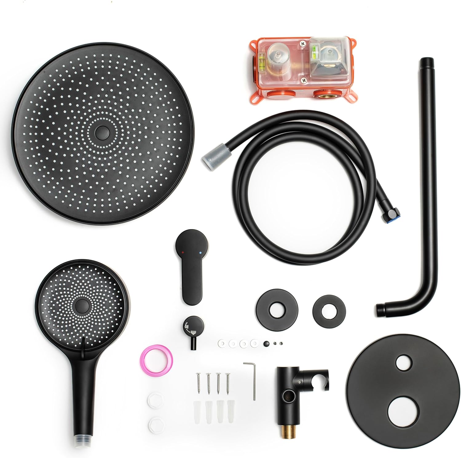 Rainfall Shower System with Handheld Hose and Trim