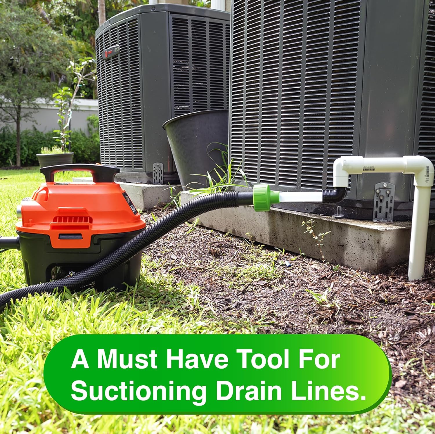 EZVAC Universal AC Drain Line Cleaner Adapter 1