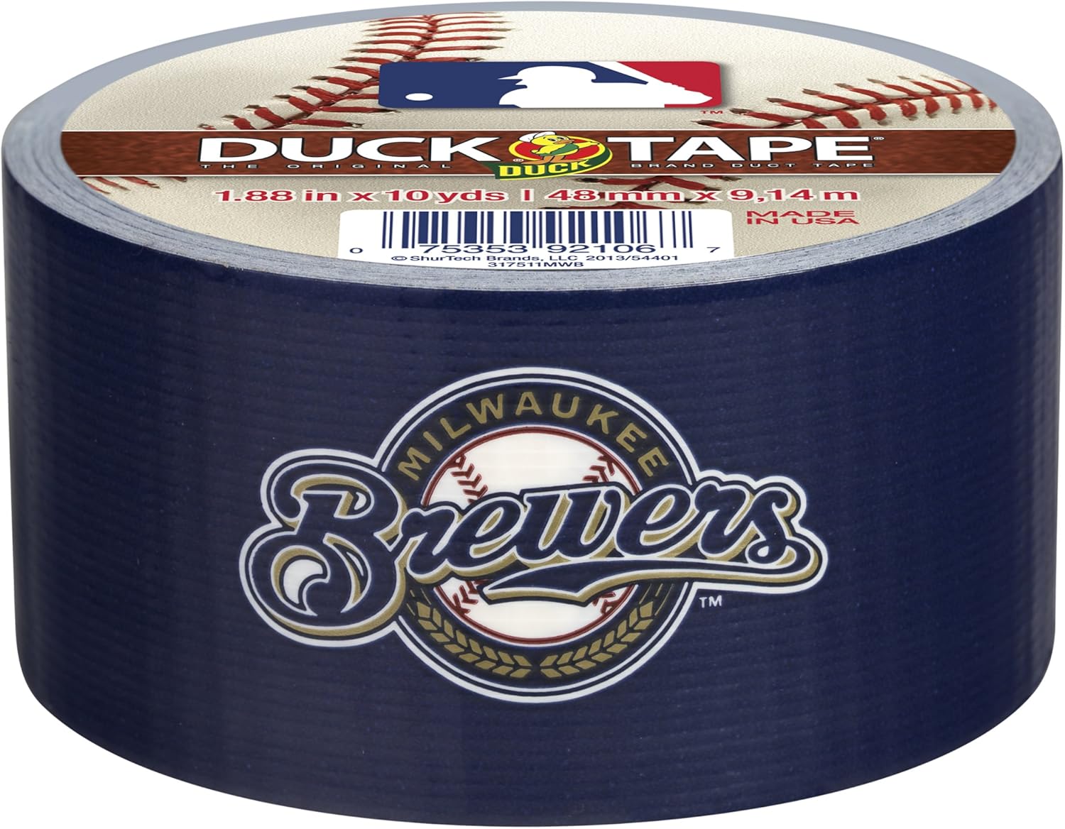 Duck FBA Milwaukee Brewers Duct Tape Roll 188x10yd
