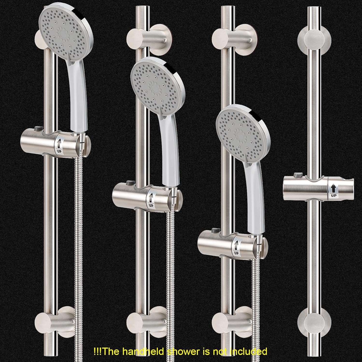 NearMoon Adjustable Shower Slide Bar with Handheld Holder
